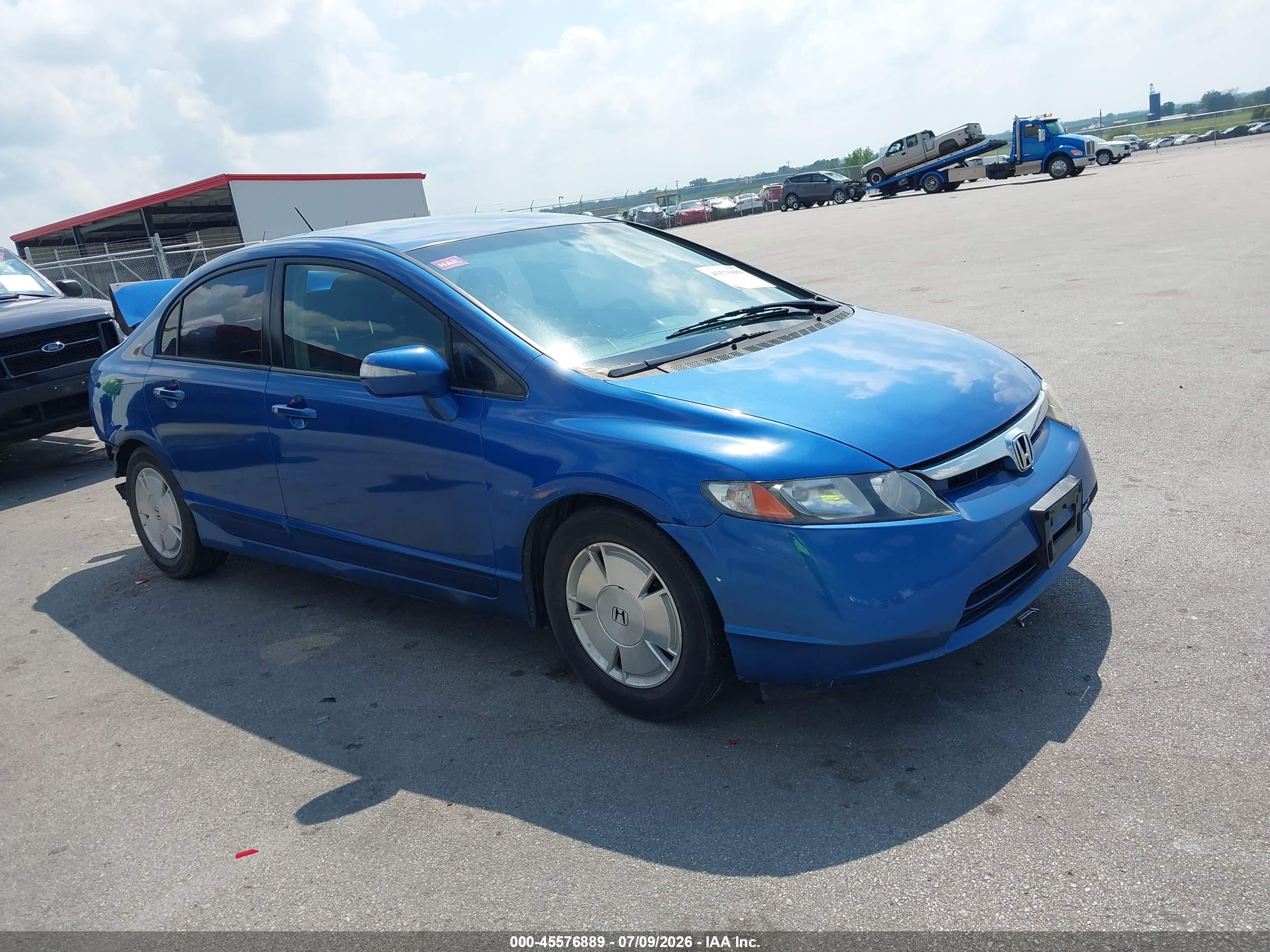 2007 Honda Civic Hybrid   Синий vin: JHMFA362X7S006855