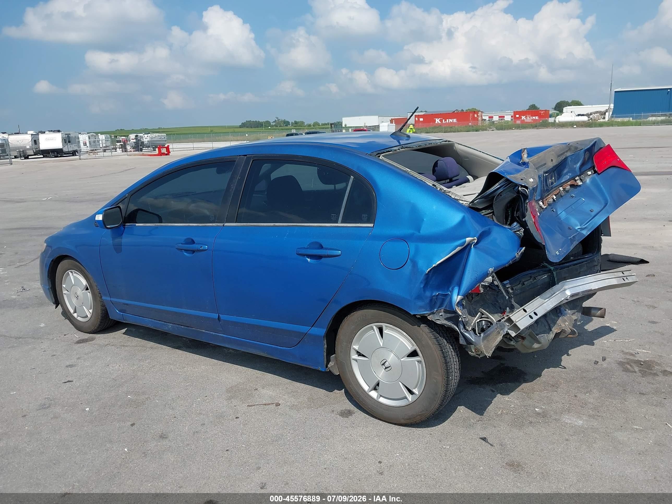 2007 Honda Civic Hybrid   Синий vin: JHMFA362X7S006855