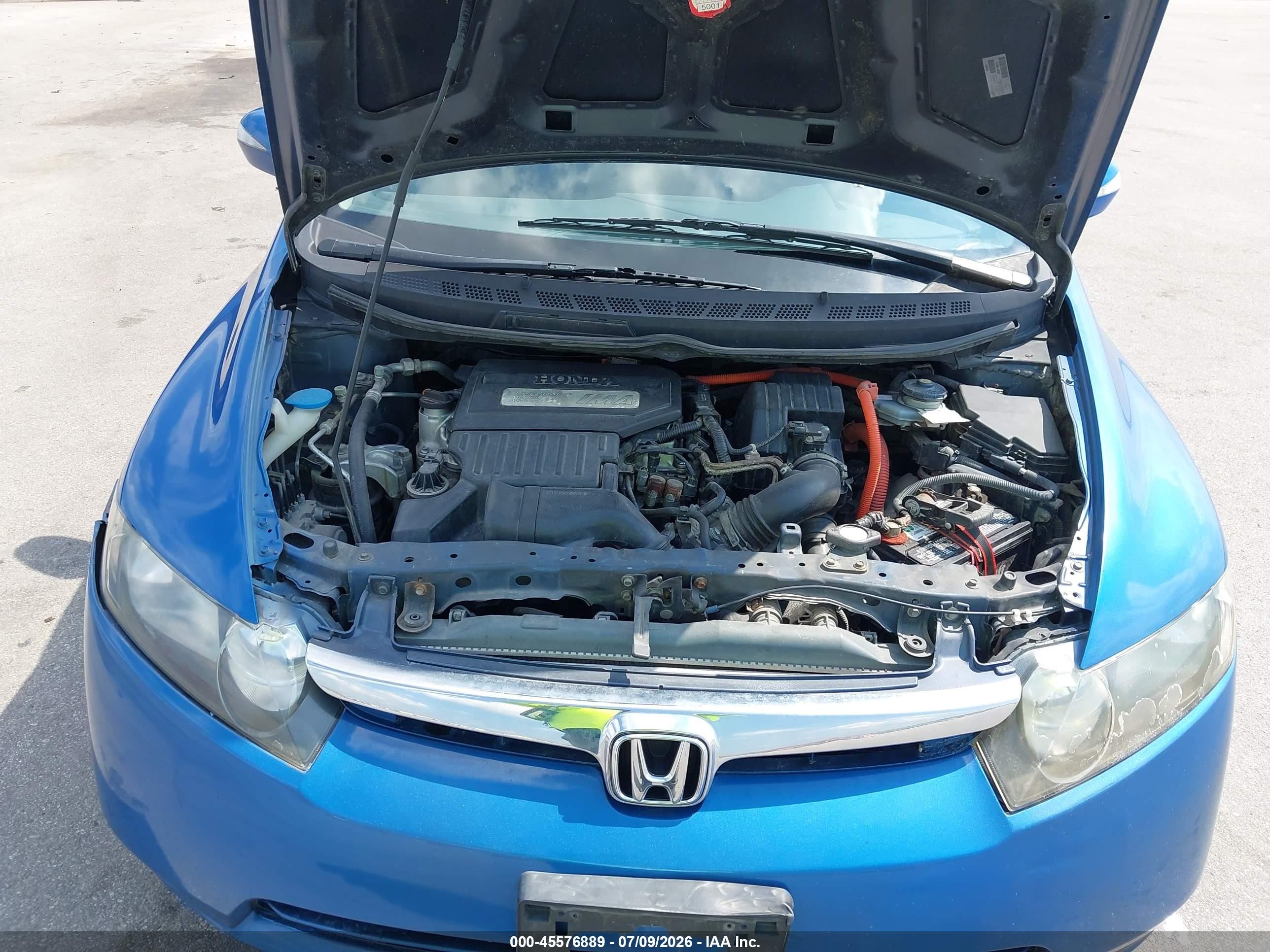 2007 Honda Civic Hybrid   Синий vin: JHMFA362X7S006855