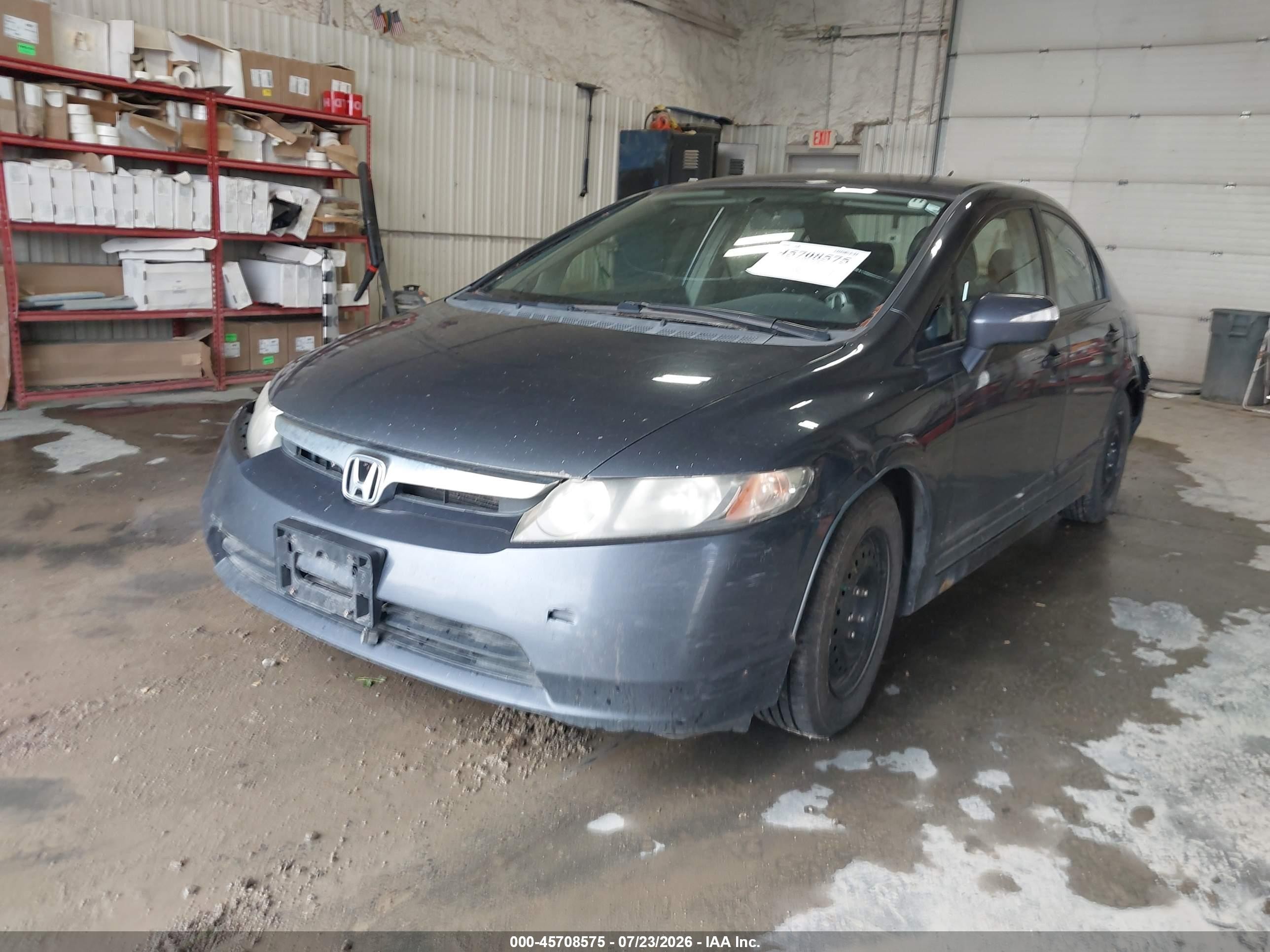 2007 Honda Civic Hybrid   Blue vin: JHMFA362X7S011084