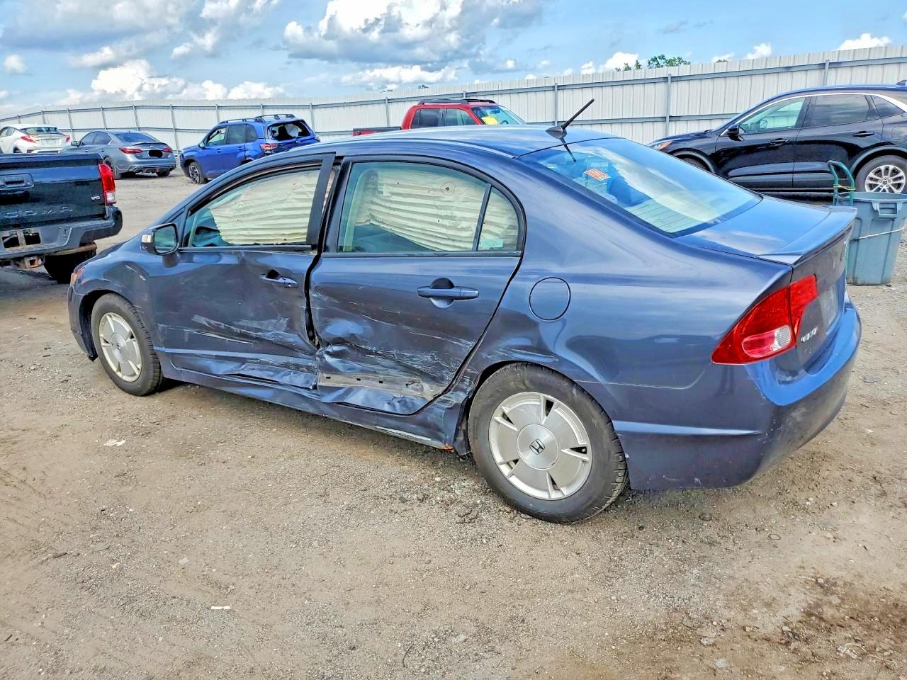 2007 Honda Civic Hybrid Gray vin: JHMFA362X7S013806