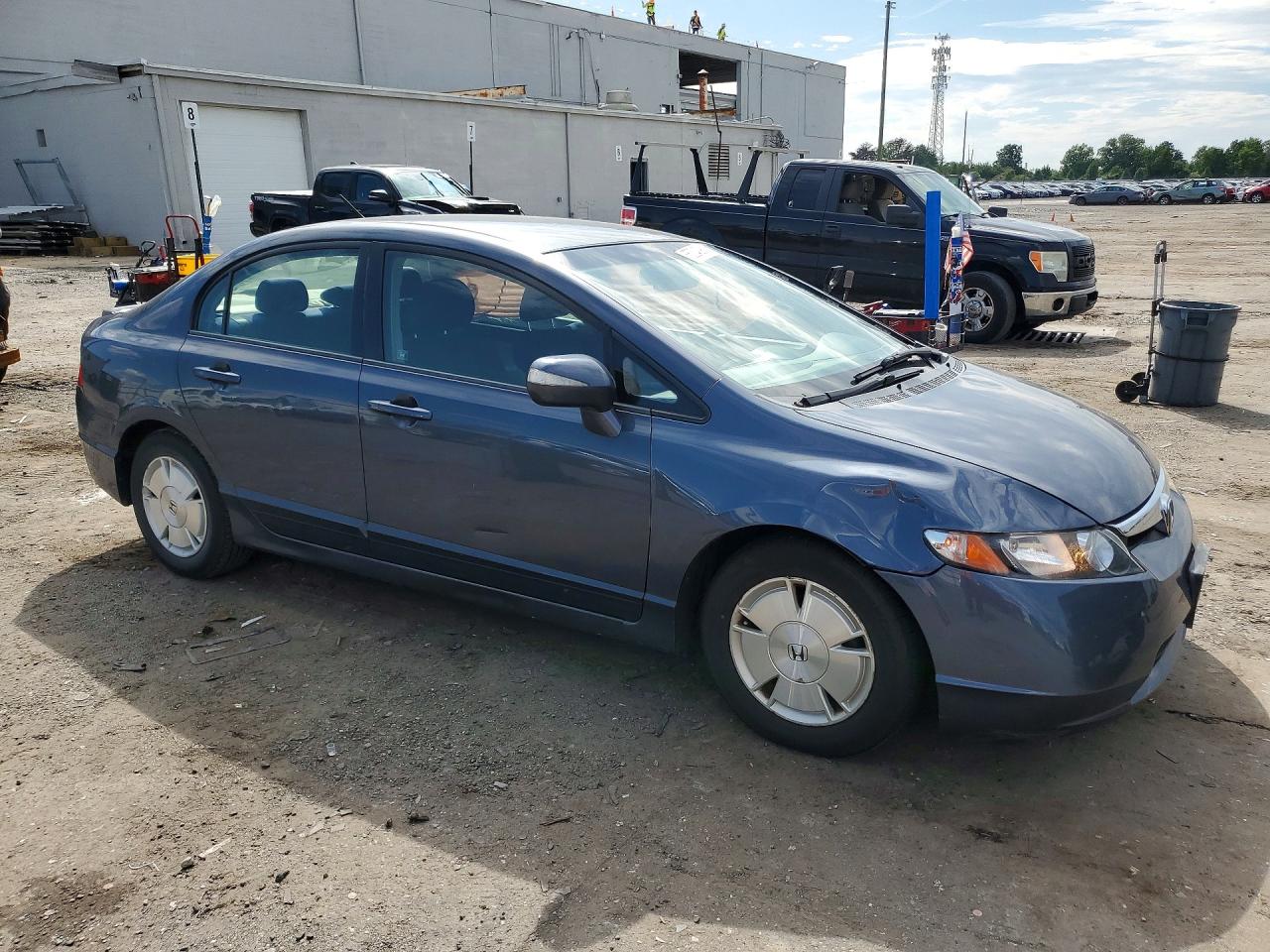 2007 Honda Civic Hybrid Gray vin: JHMFA362X7S013806