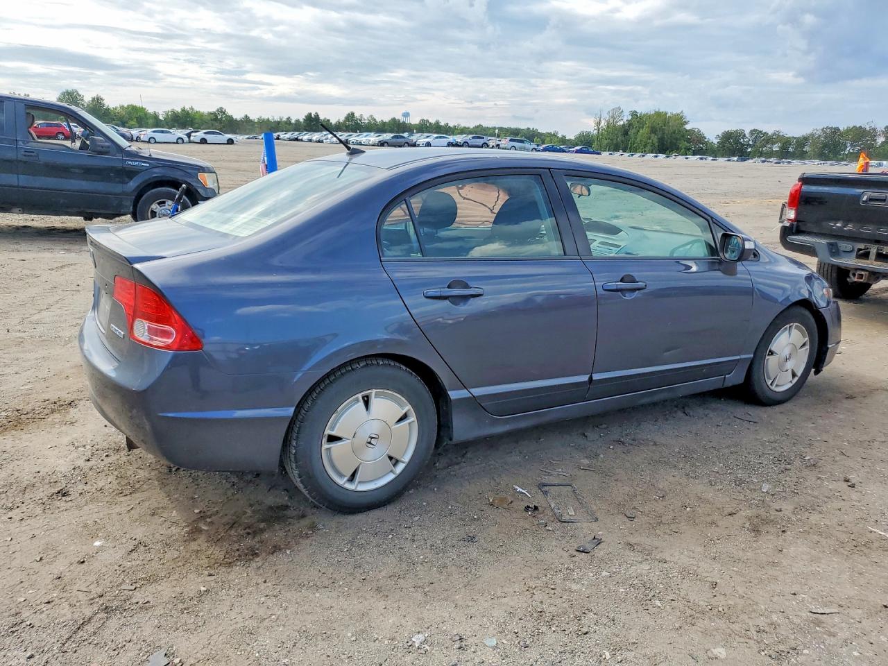 2007 Honda Civic Hybrid Gray vin: JHMFA362X7S013806