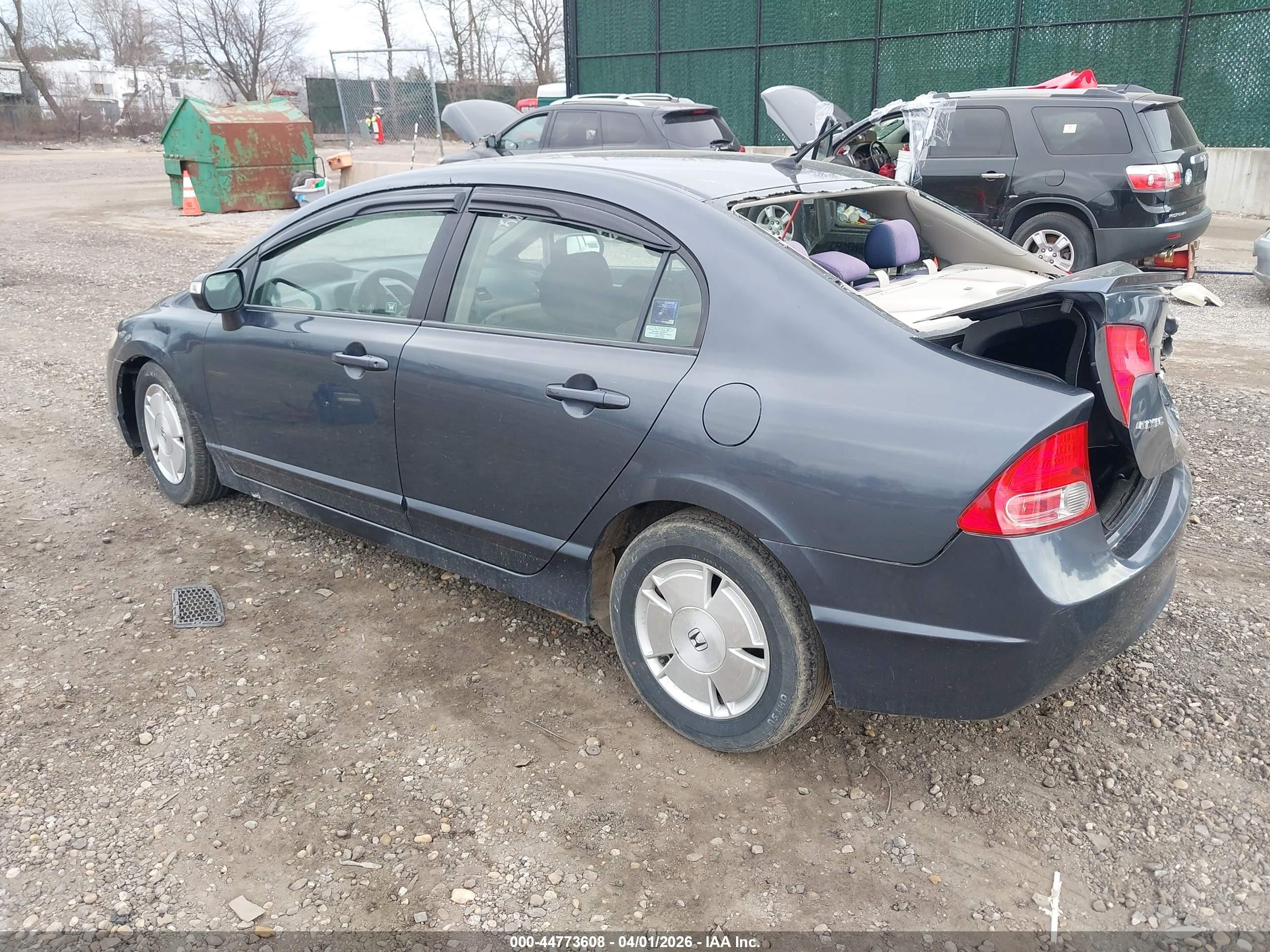 2007 Honda Civic Hybrid   Серый vin: JHMFA362X7S021453