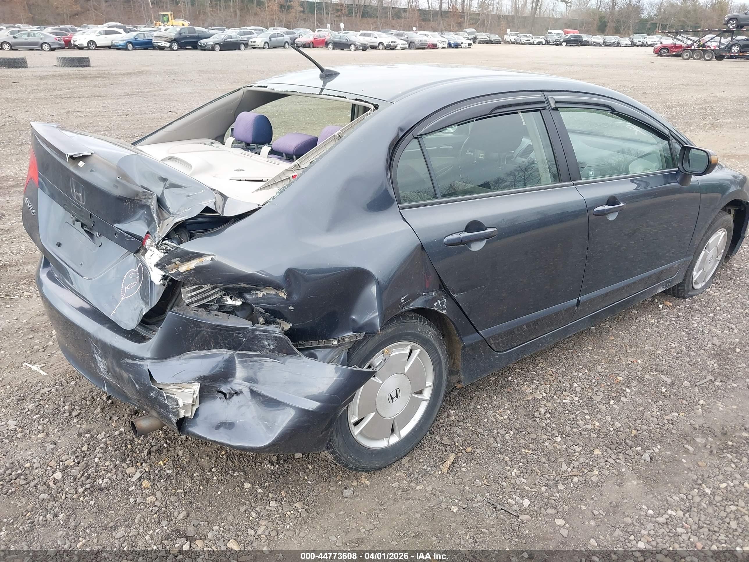 2007 Honda Civic Hybrid   Серый vin: JHMFA362X7S021453