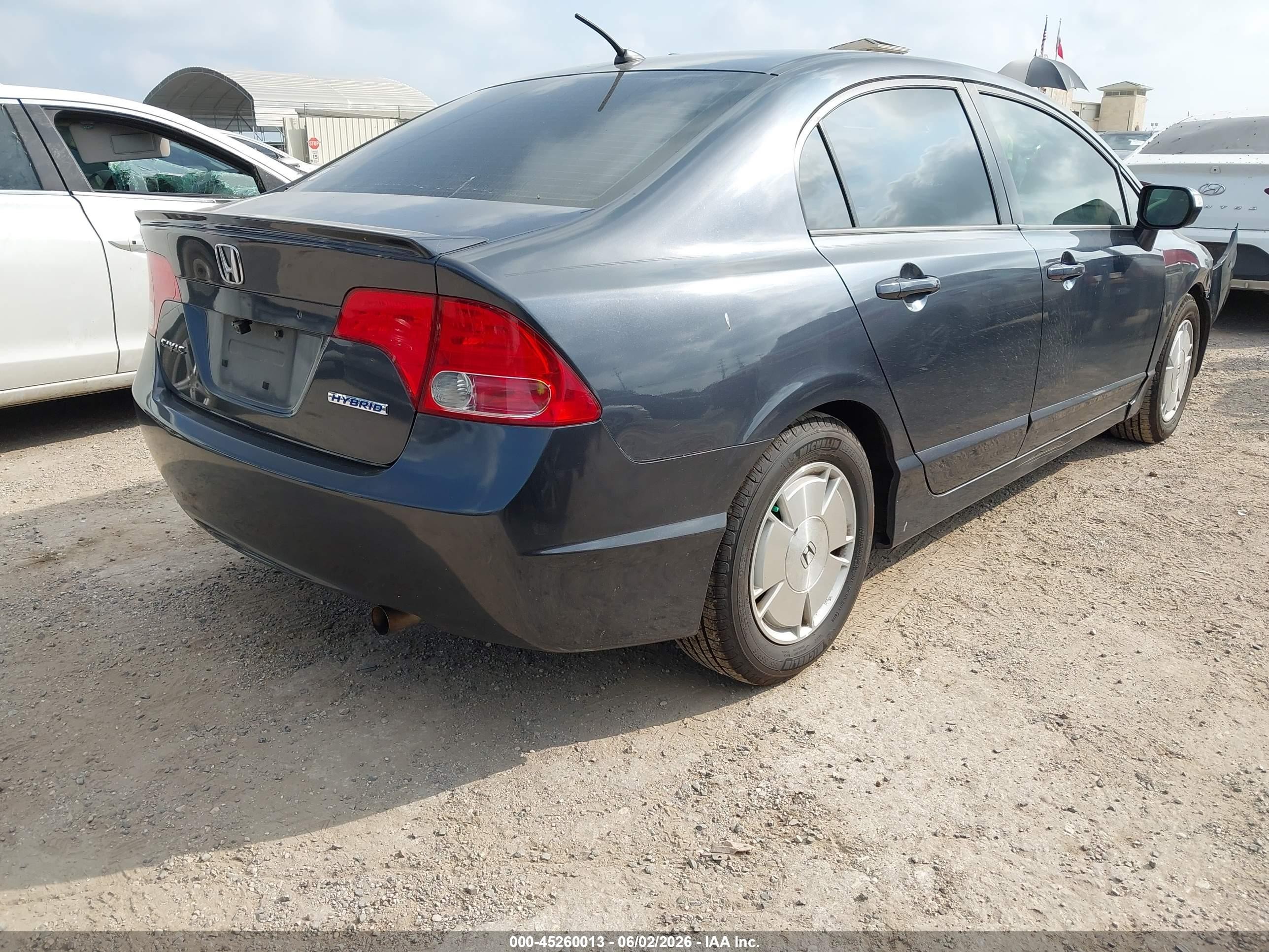 2007 Honda Civic Hybrid   Gray vin: JHMFA362X7S026023
