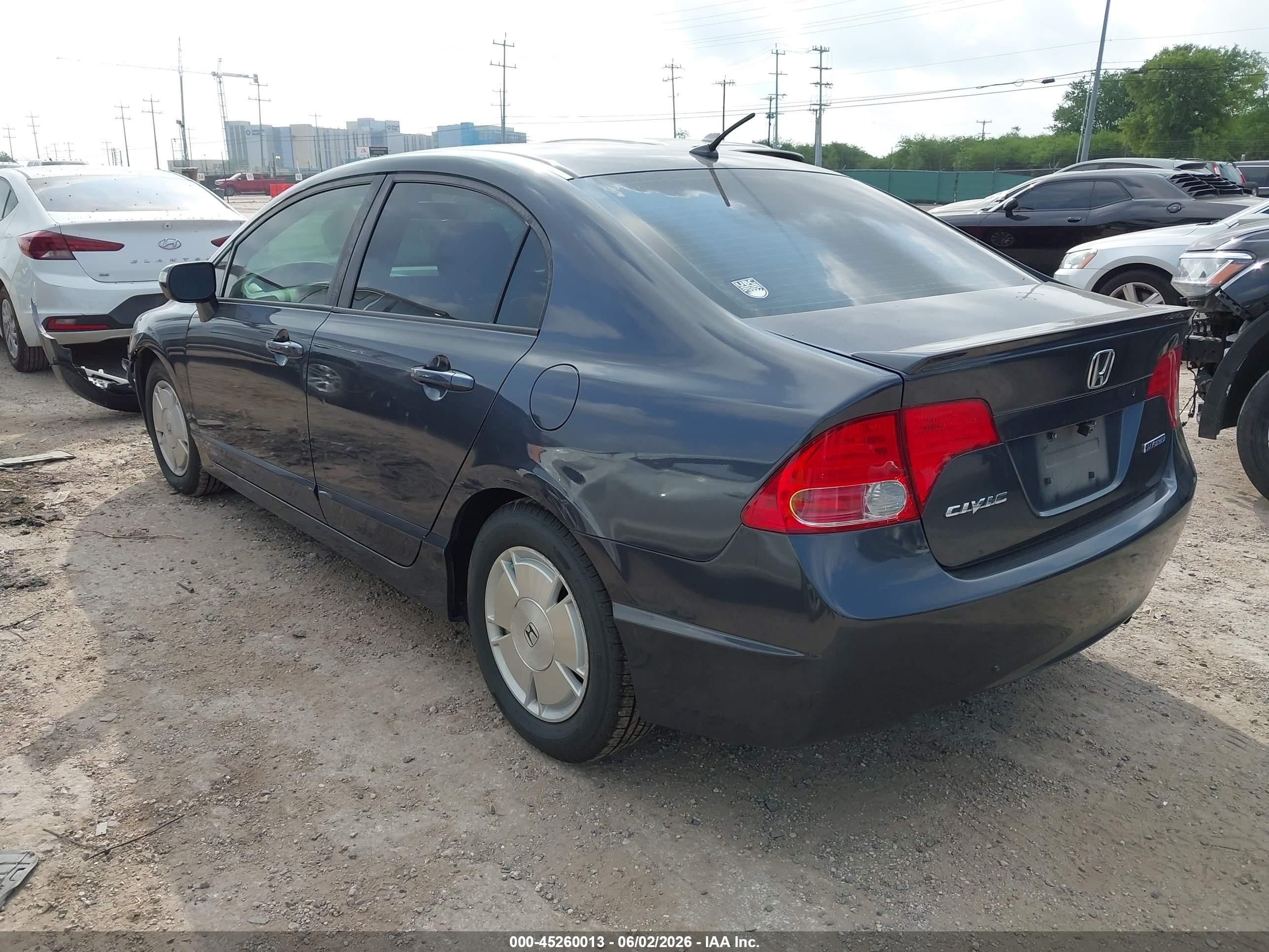 2007 Honda Civic Hybrid   Gray vin: JHMFA362X7S026023