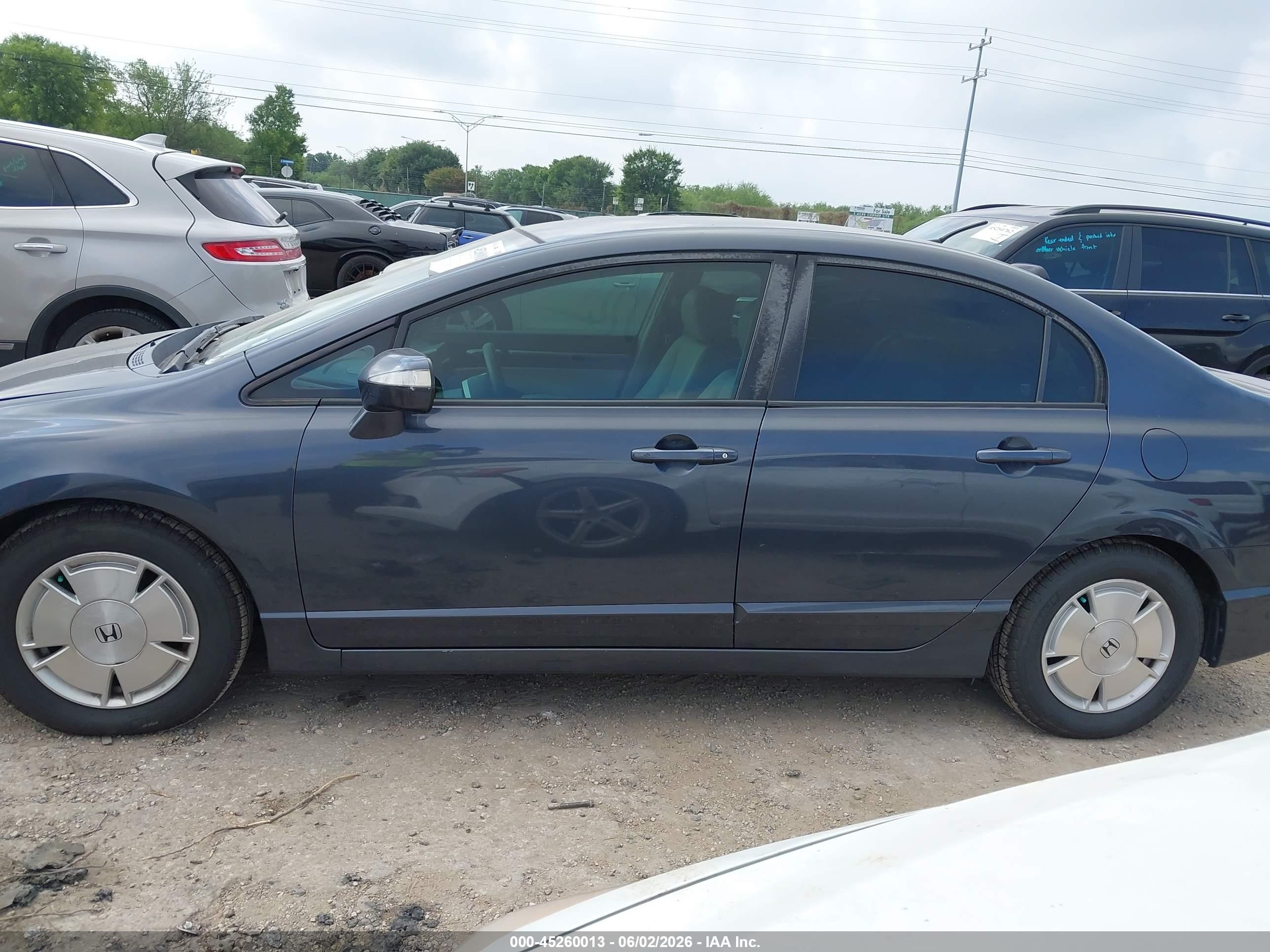 2007 Honda Civic Hybrid   Gray vin: JHMFA362X7S026023