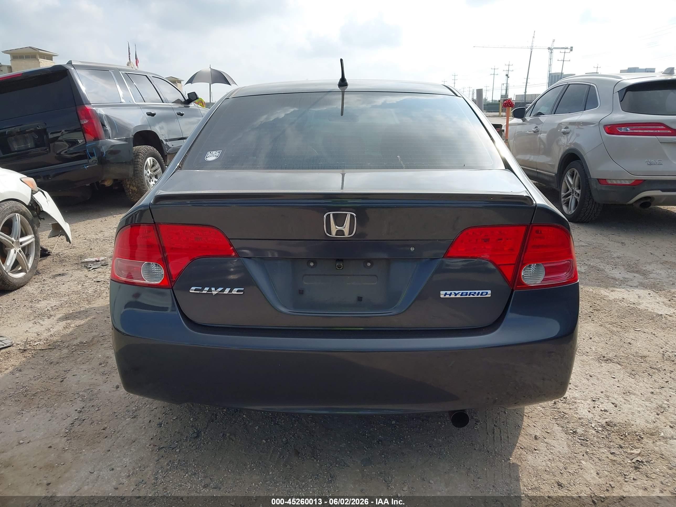 2007 Honda Civic Hybrid   Gray vin: JHMFA362X7S026023