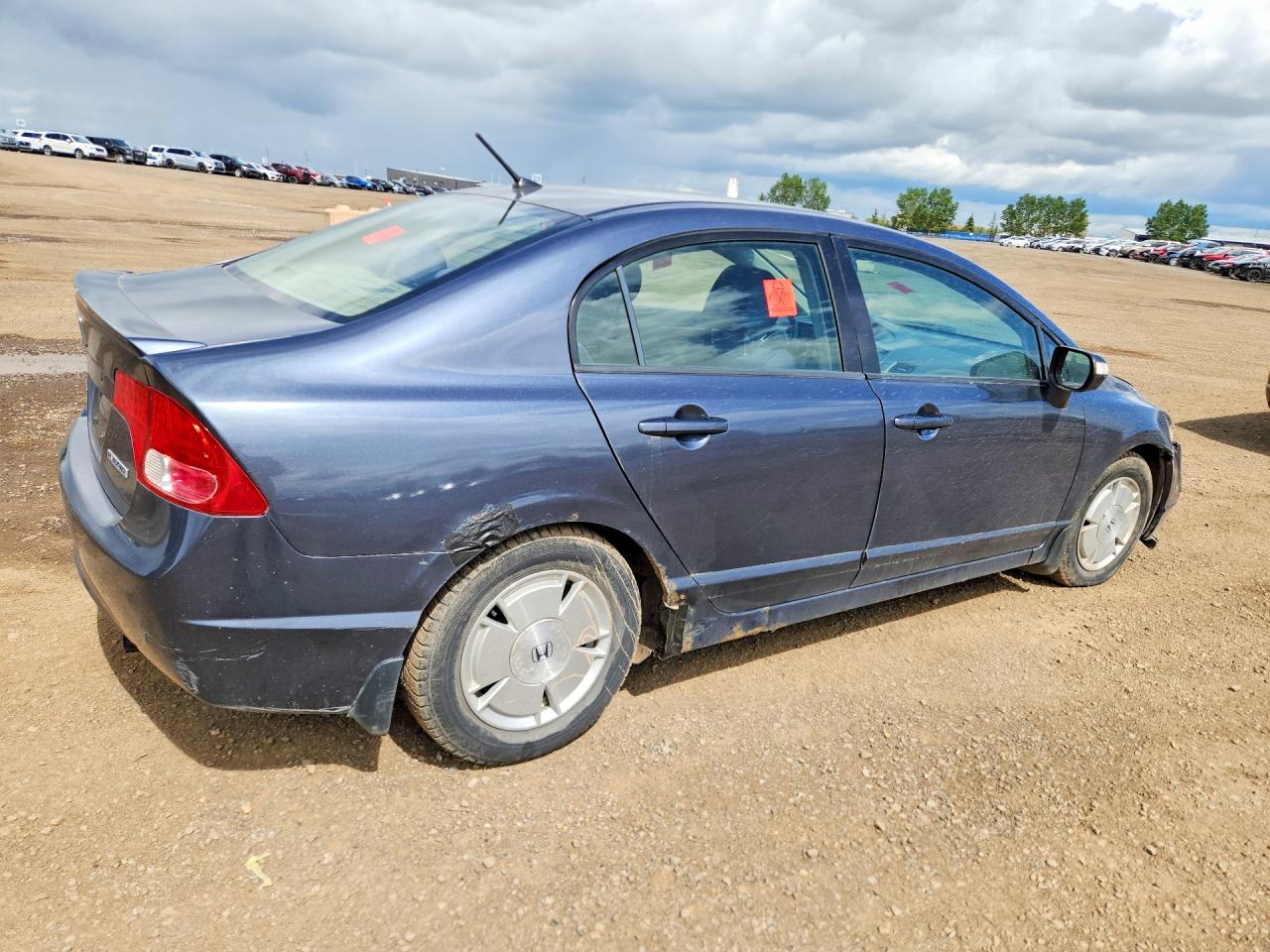 2007 Honda Civic Hybrid Gray vin: JHMFA362X7S801808