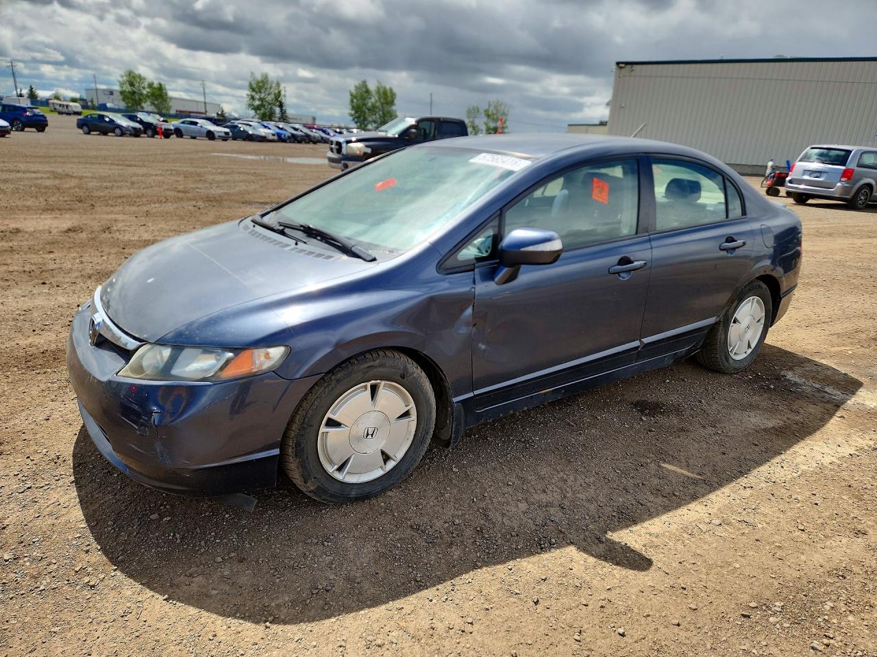 2007 Honda Civic Hybrid Gray vin: JHMFA362X7S801808