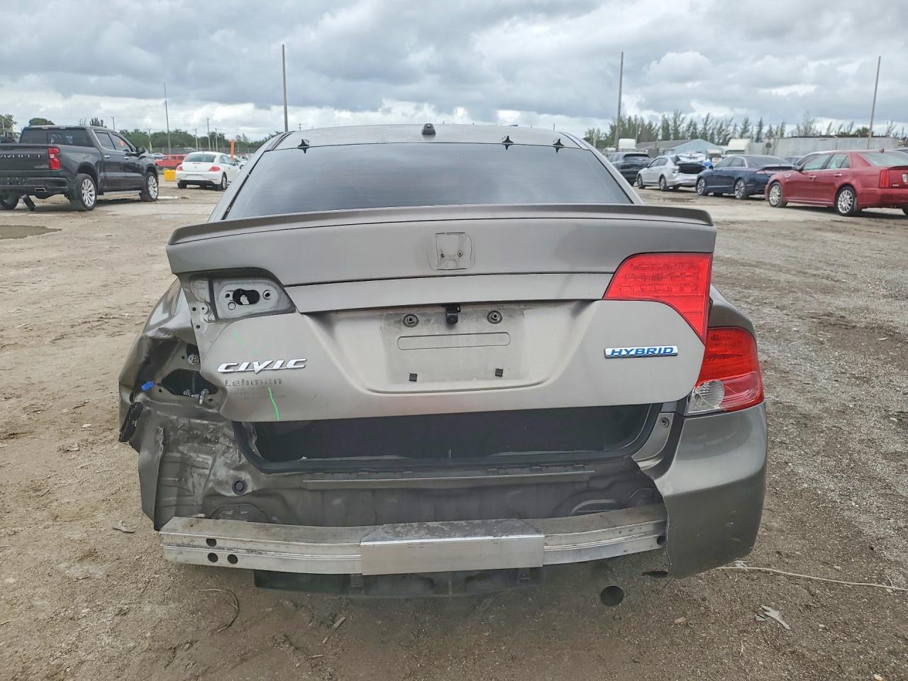 2008 Honda Civic Hybrid Gray vin: JHMFA362X8S004184