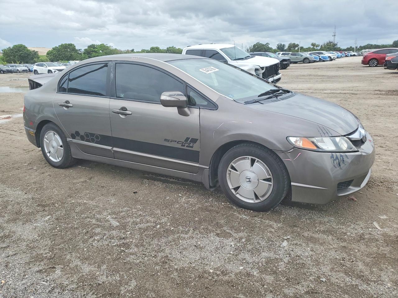 2008 Honda Civic Hybrid Gray vin: JHMFA362X8S004184