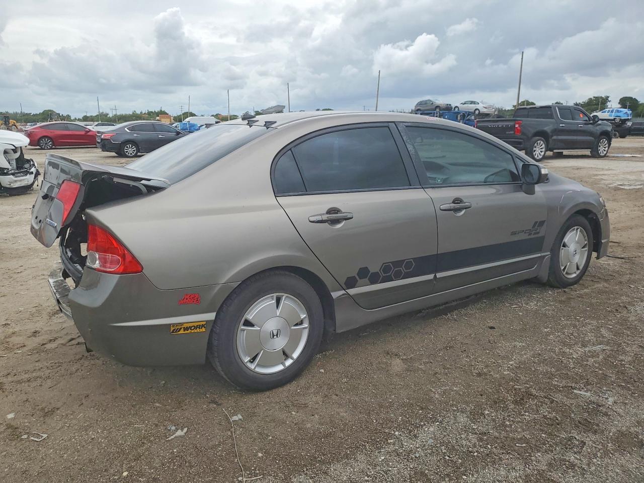 2008 Honda Civic Hybrid Gray vin: JHMFA362X8S004184