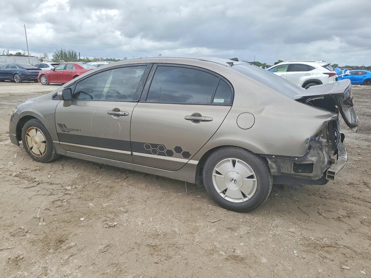 2008 Honda Civic Hybrid Gray vin: JHMFA362X8S004184
