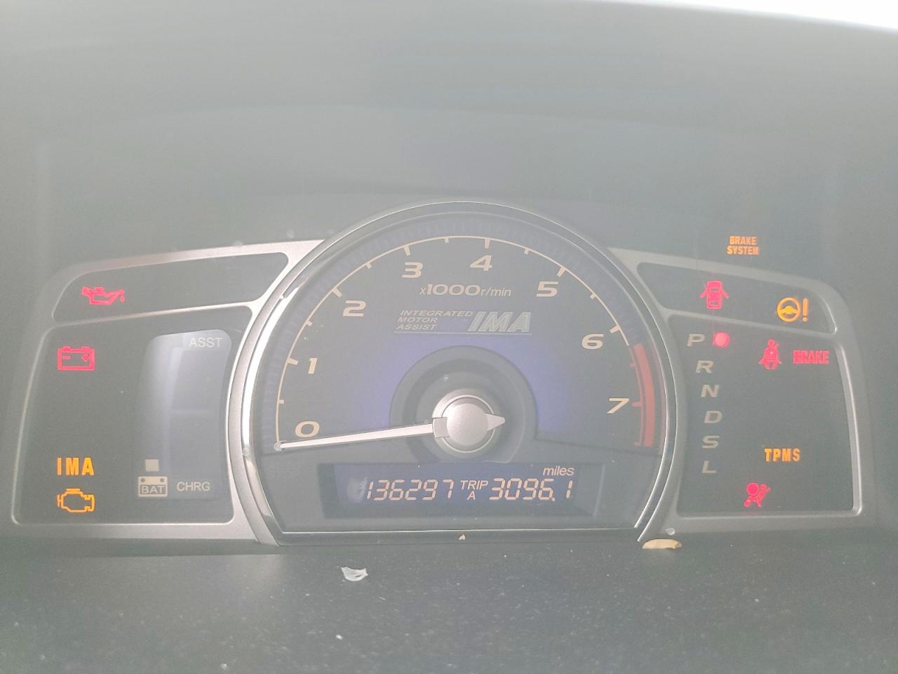 2008 Honda Civic Hybrid Gray vin: JHMFA362X8S004184