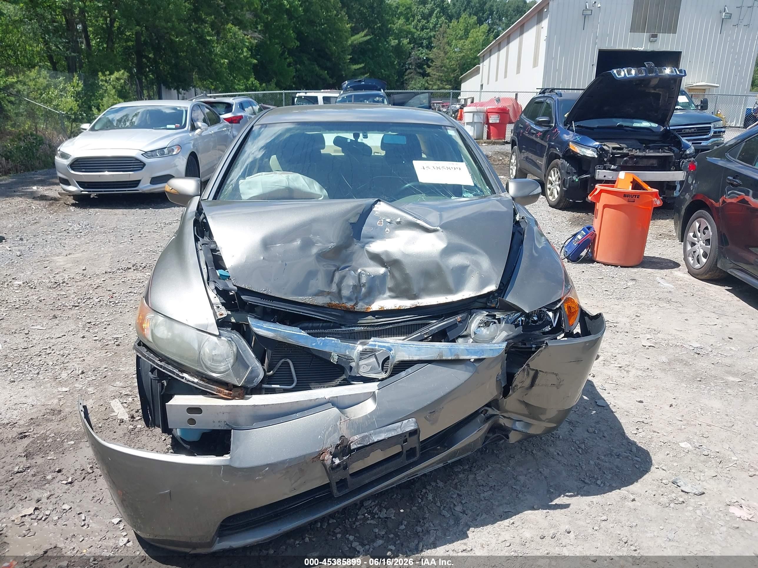 2008 Honda Civic Hybrid Pewter vin: JHMFA362X8S008574