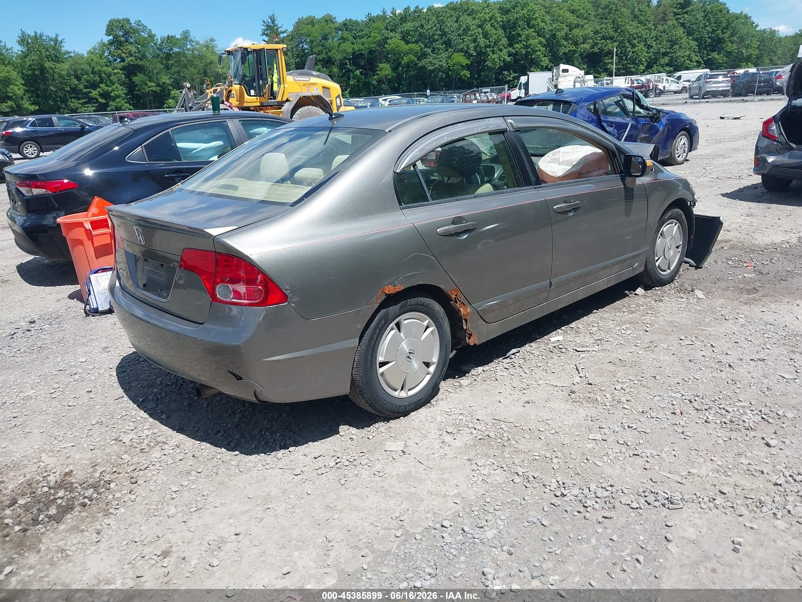 2008 Honda Civic Hybrid Pewter vin: JHMFA362X8S008574