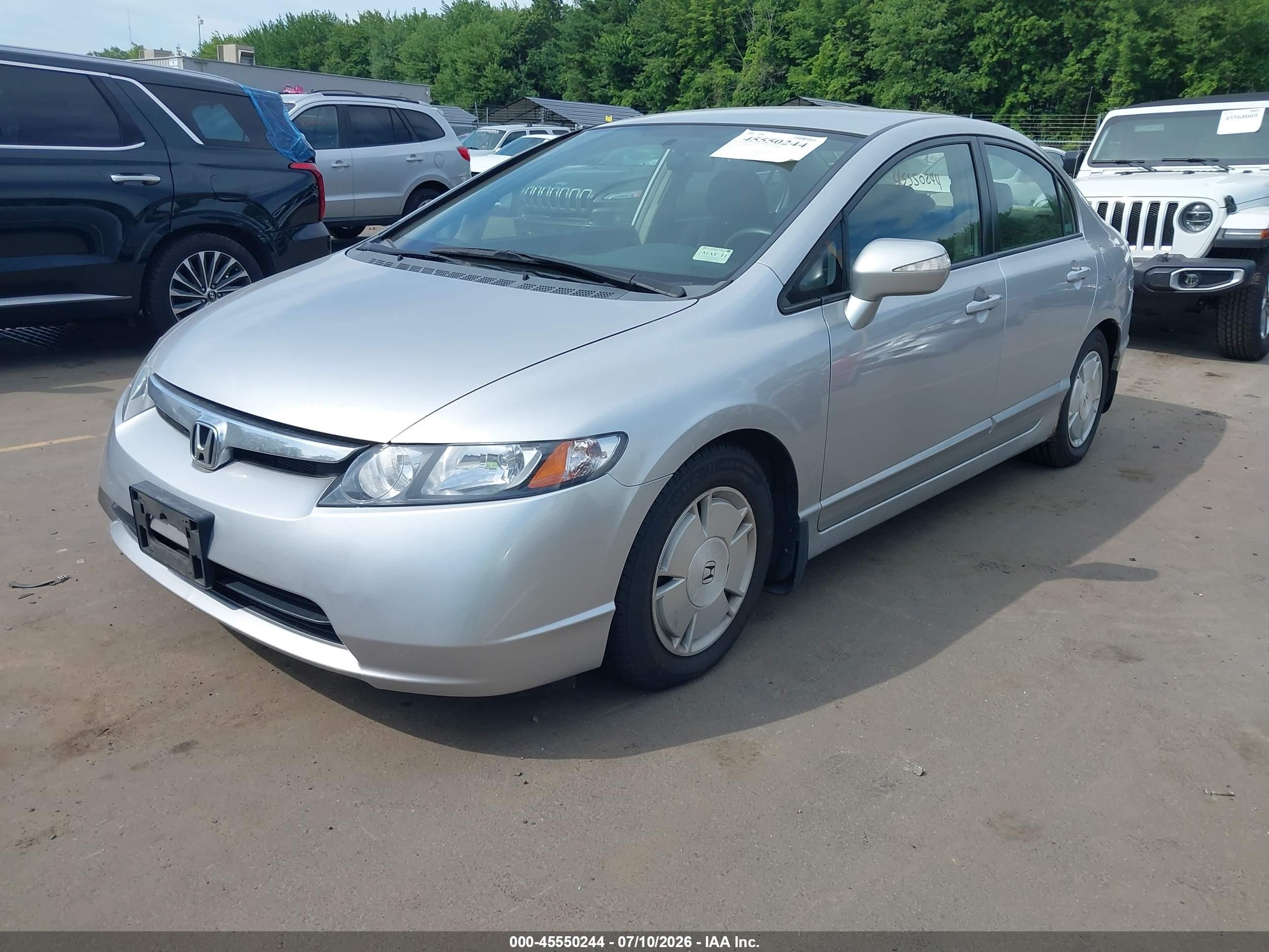 2008 Honda Civic Hybrid   Silver vin: JHMFA362X8S009675
