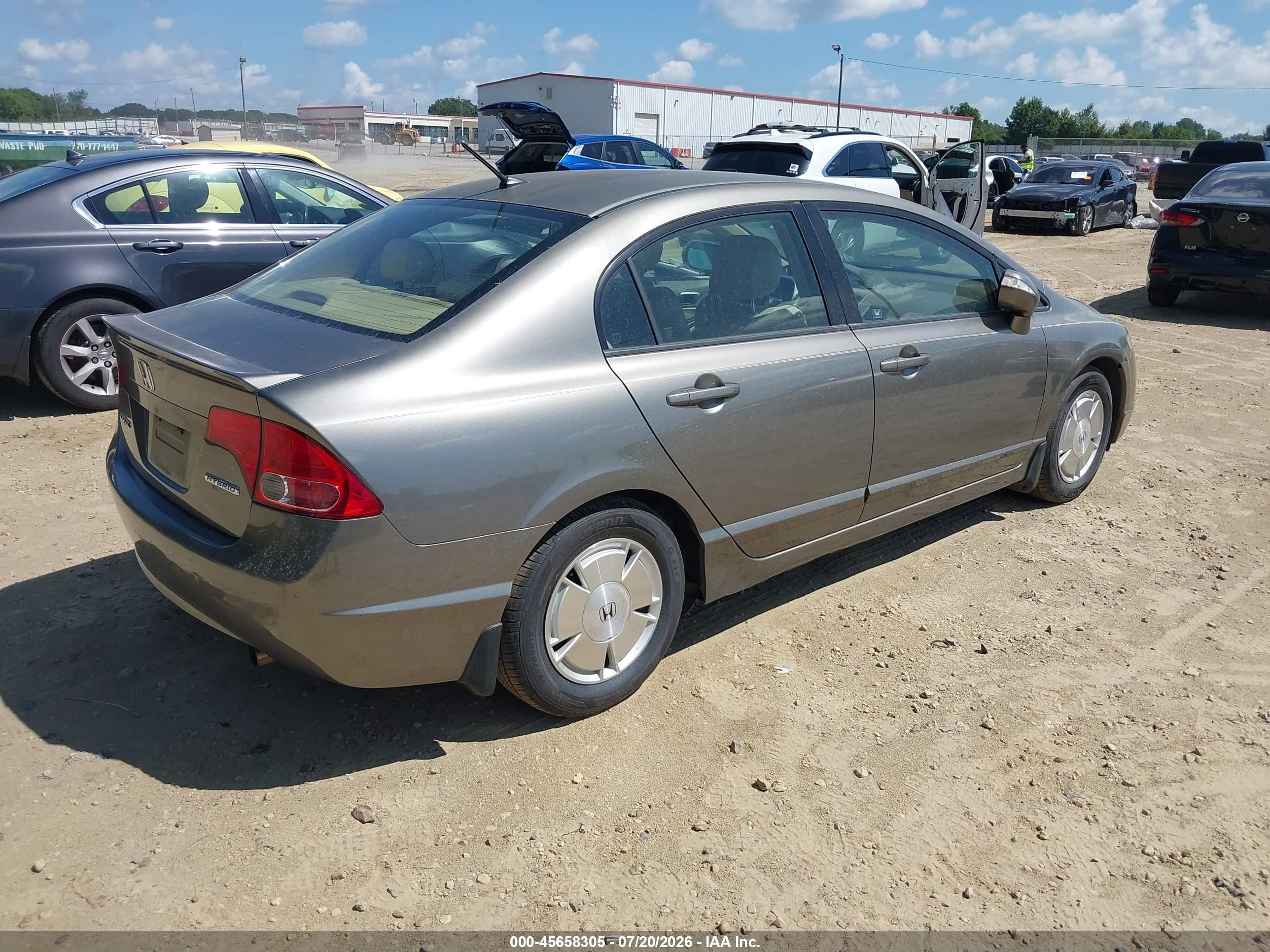 2008 Honda Civic Hybrid   Champagne vin: JHMFA362X8S026735