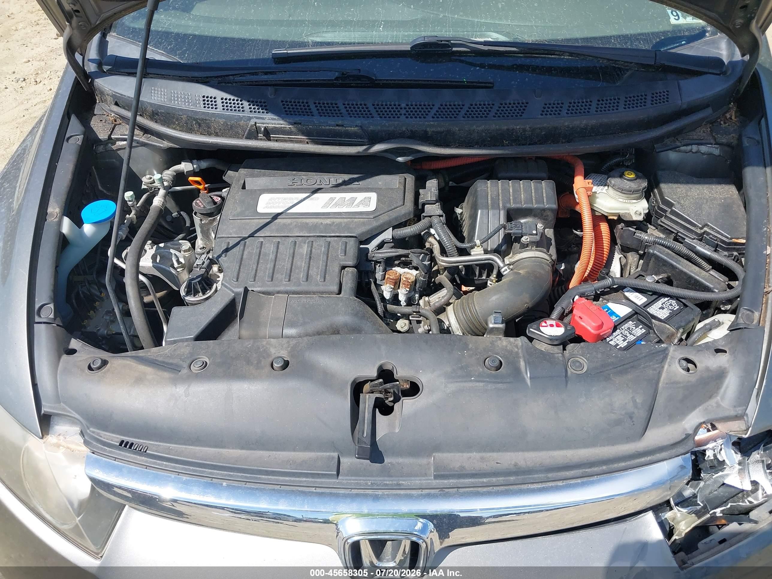 2008 Honda Civic Hybrid   Champagne vin: JHMFA362X8S026735