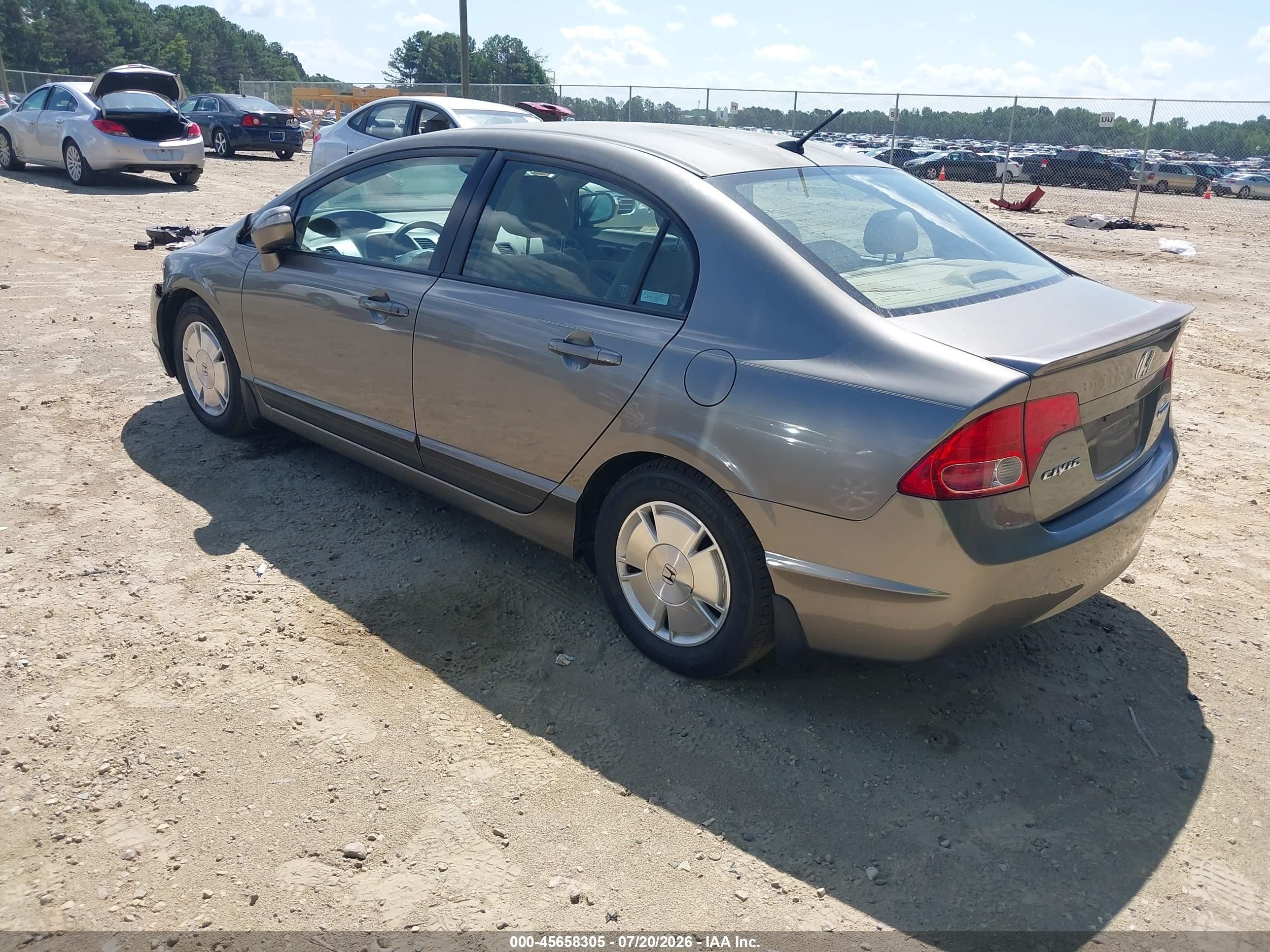 2008 Honda Civic Hybrid   Champagne vin: JHMFA362X8S026735