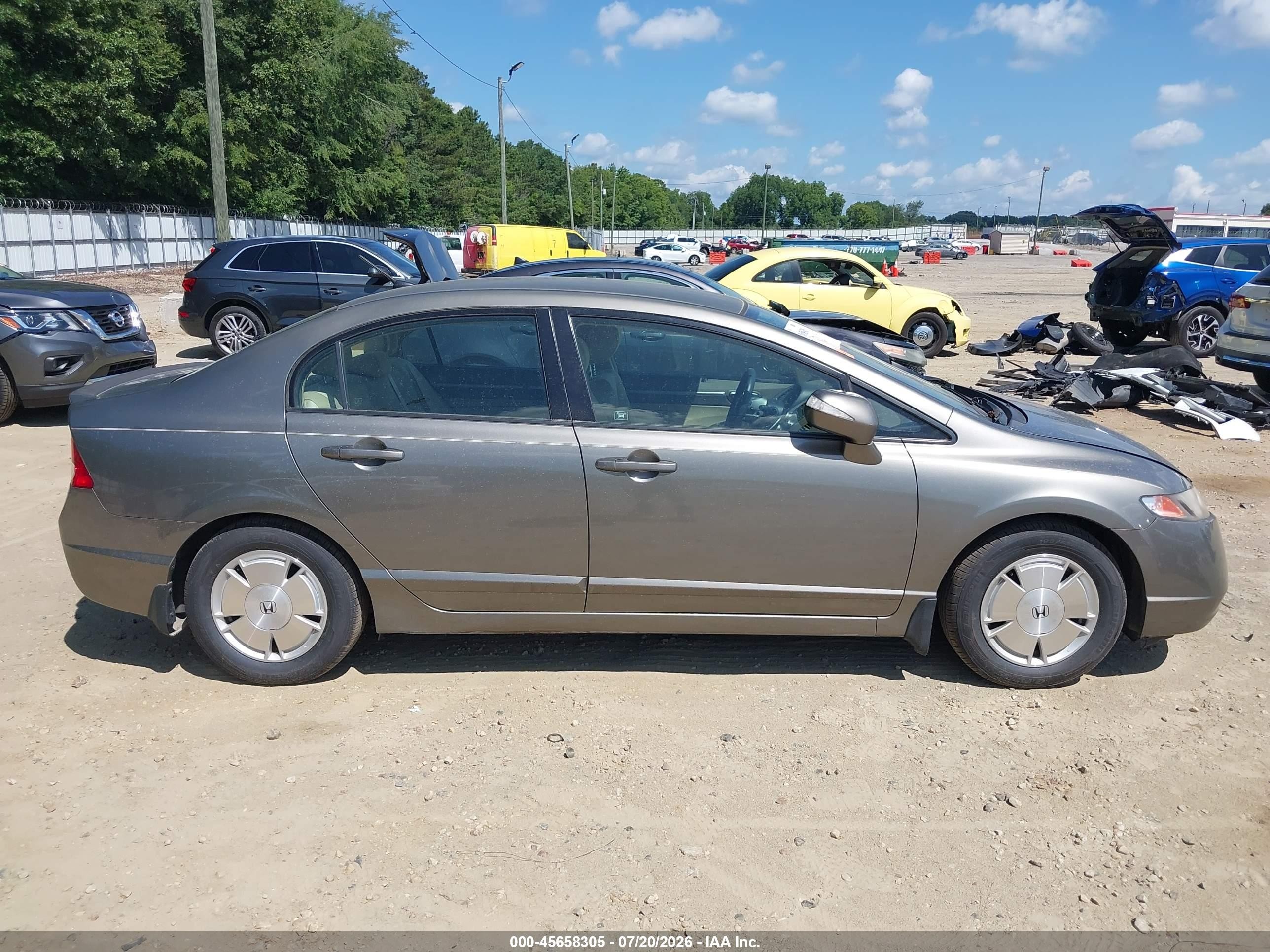 2008 Honda Civic Hybrid   Champagne vin: JHMFA362X8S026735