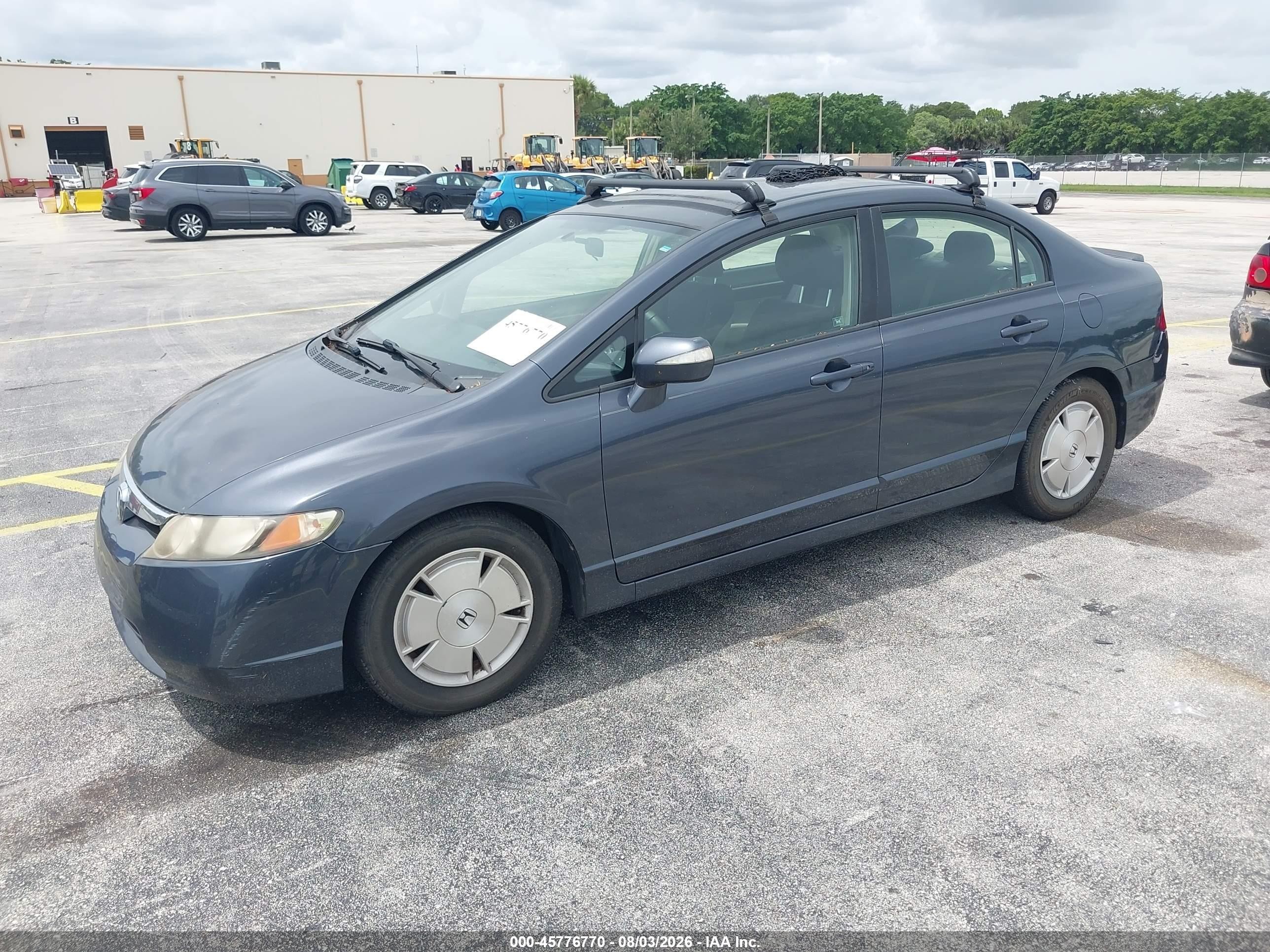 2008 Honda Civic Hybrid   Gray vin: JHMFA362X8S027237
