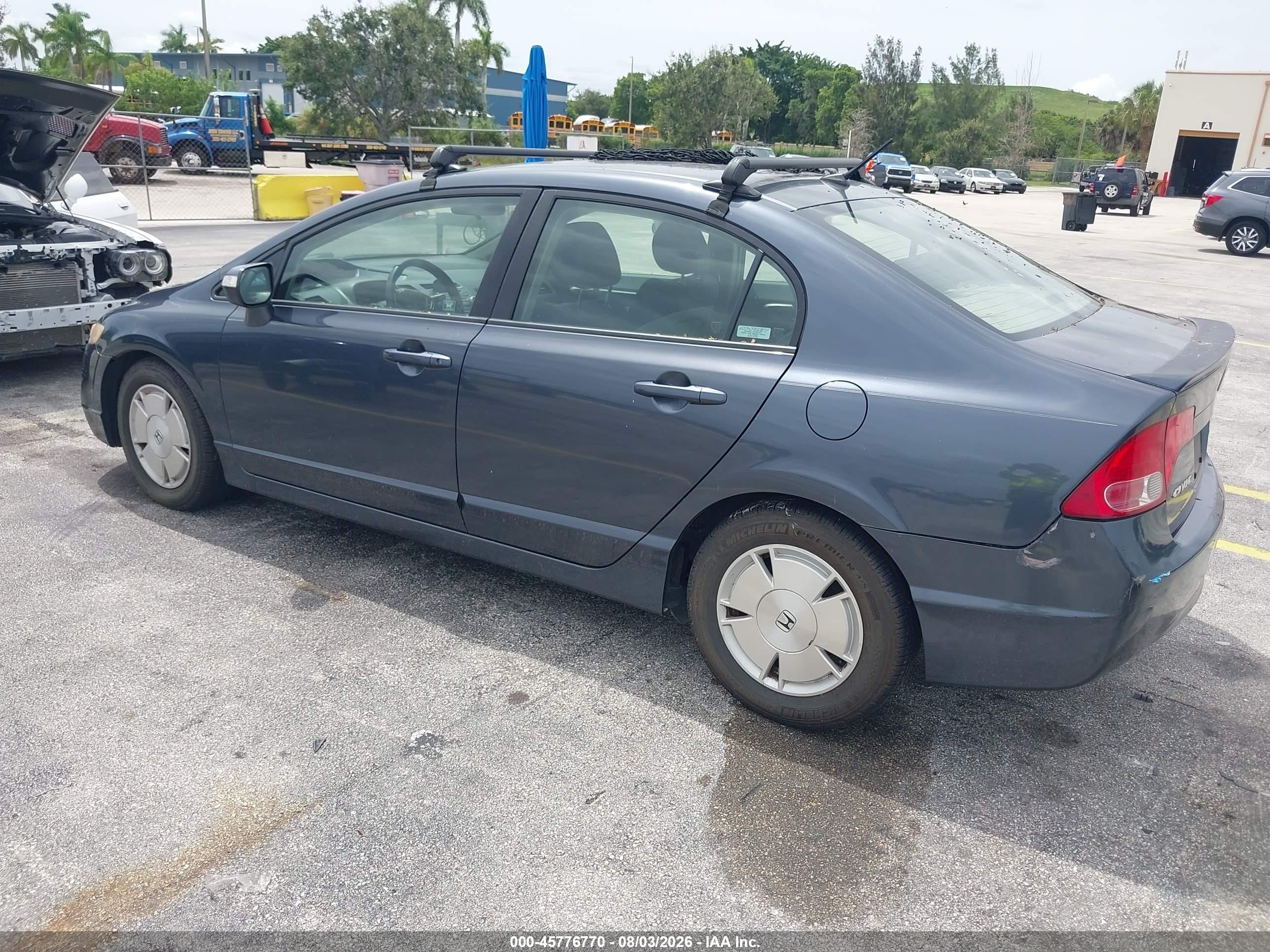 2008 Honda Civic Hybrid   Gray vin: JHMFA362X8S027237