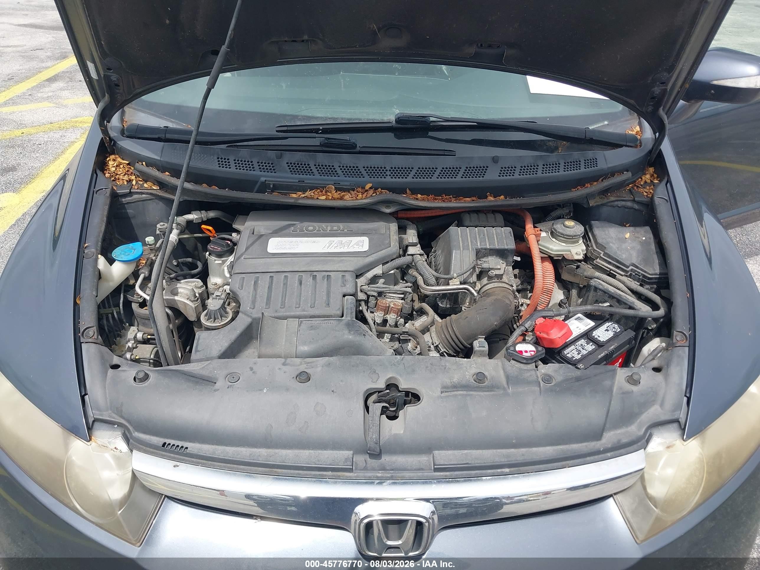 2008 Honda Civic Hybrid   Gray vin: JHMFA362X8S027237