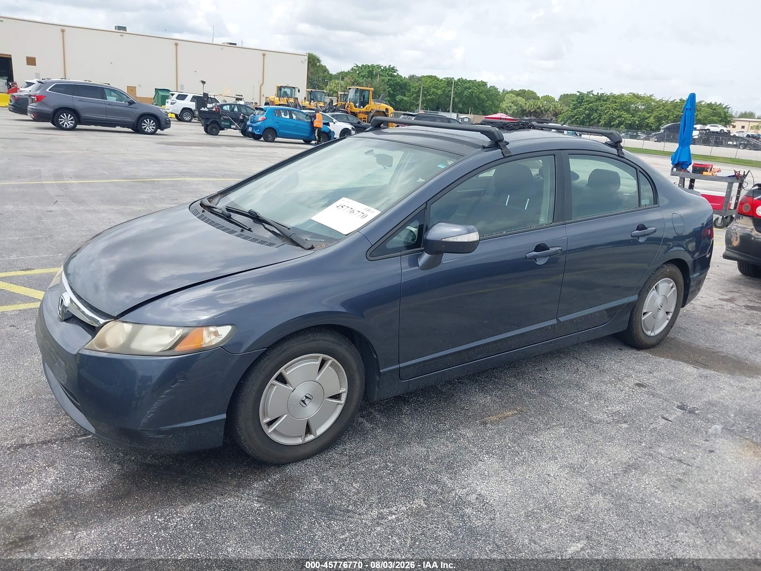 2008 Honda Civic Hybrid   Gray vin: JHMFA362X8S027237