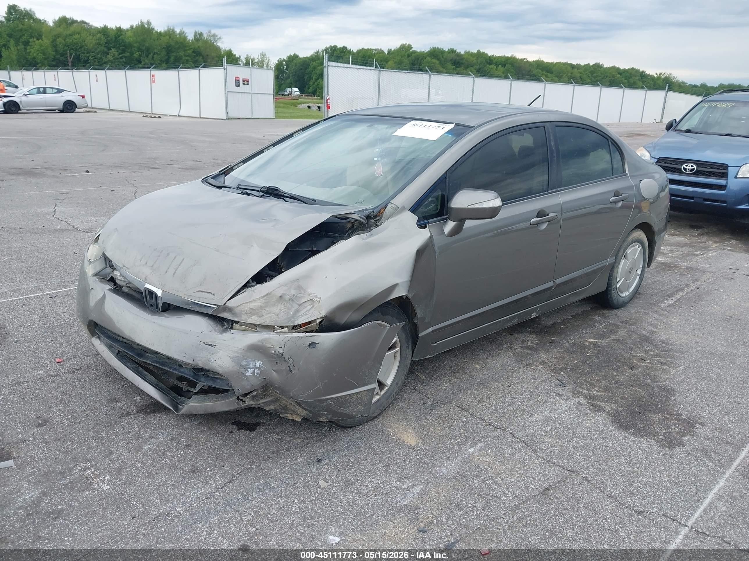 2008 Honda Civic Hybrid   Gray vin: JHMFA362X8S031899