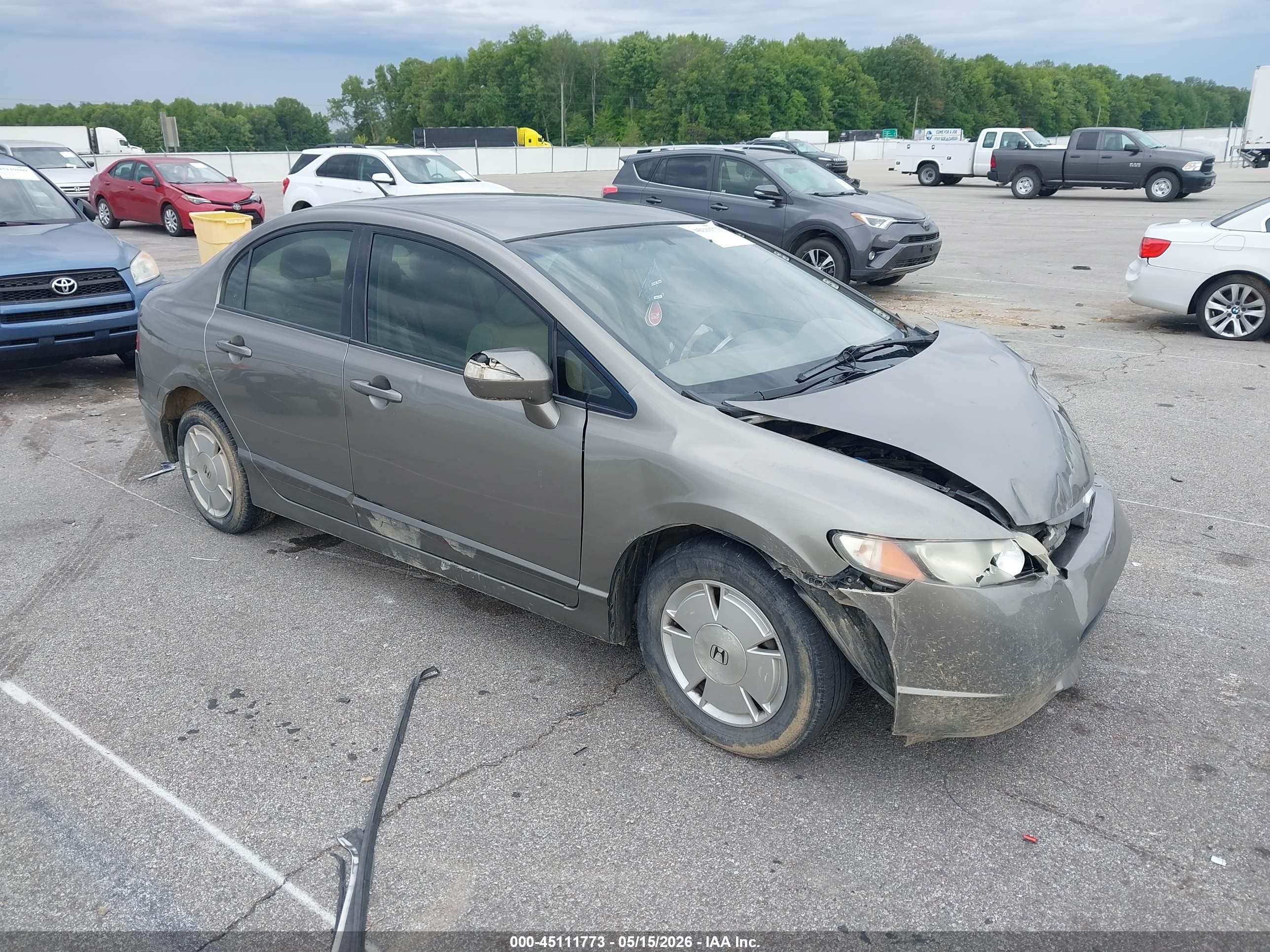 2008 Honda Civic Hybrid   Gray vin: JHMFA362X8S031899