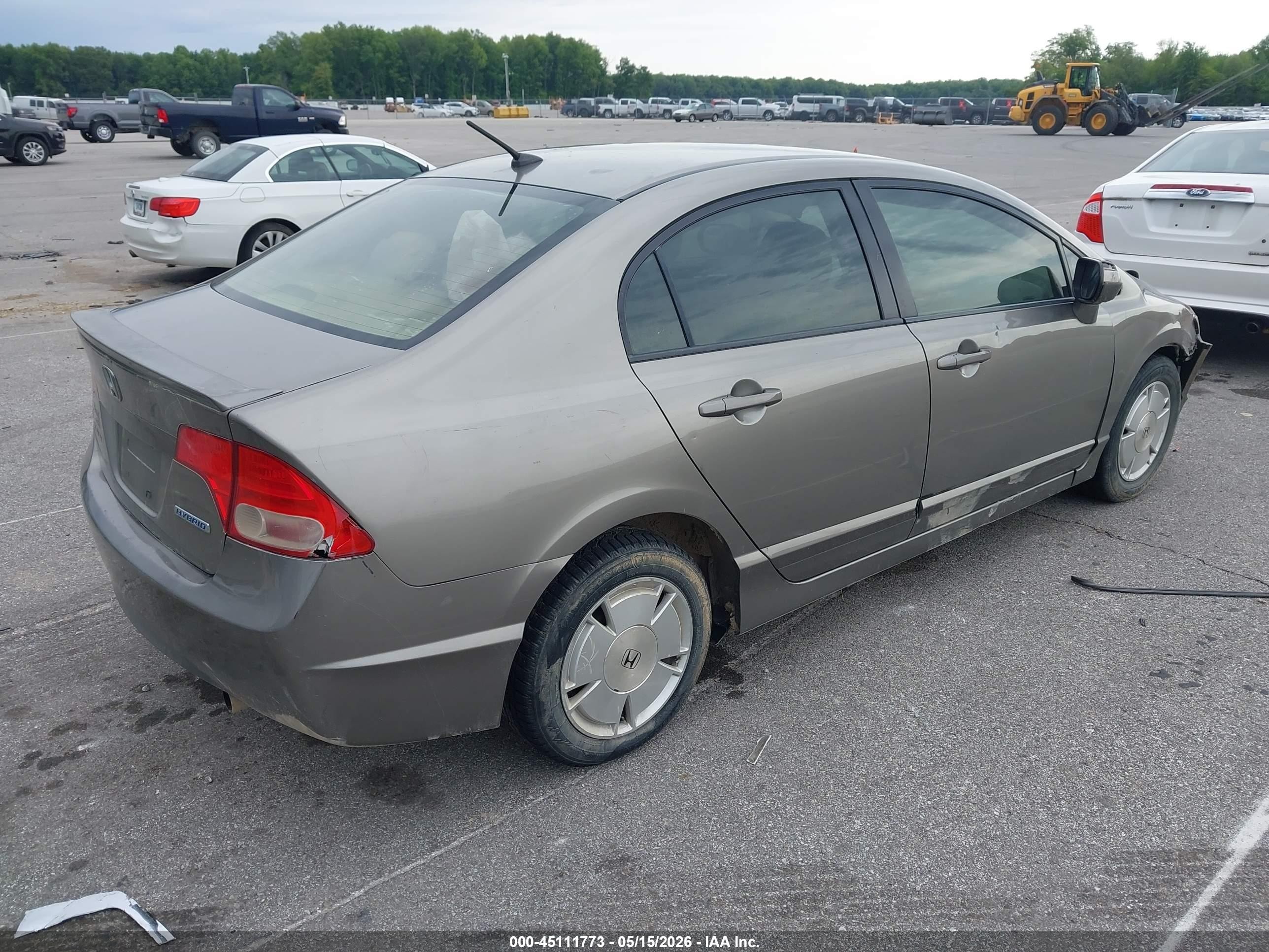 2008 Honda Civic Hybrid   Gray vin: JHMFA362X8S031899