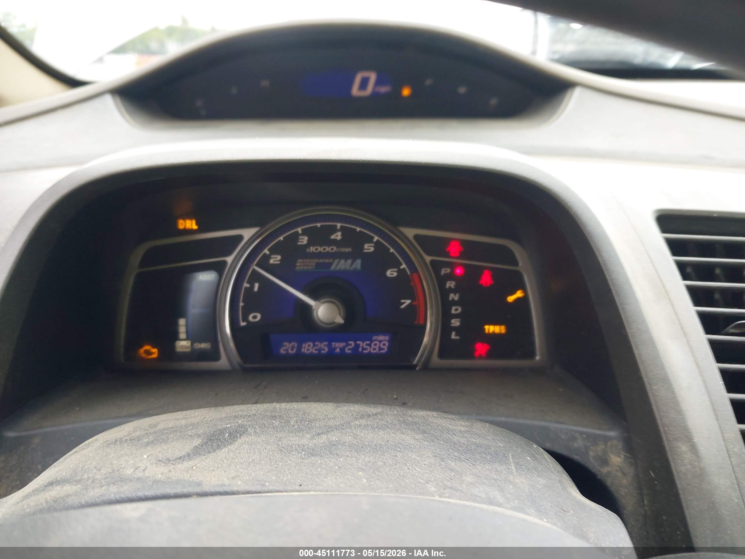 2008 Honda Civic Hybrid   Gray vin: JHMFA362X8S031899