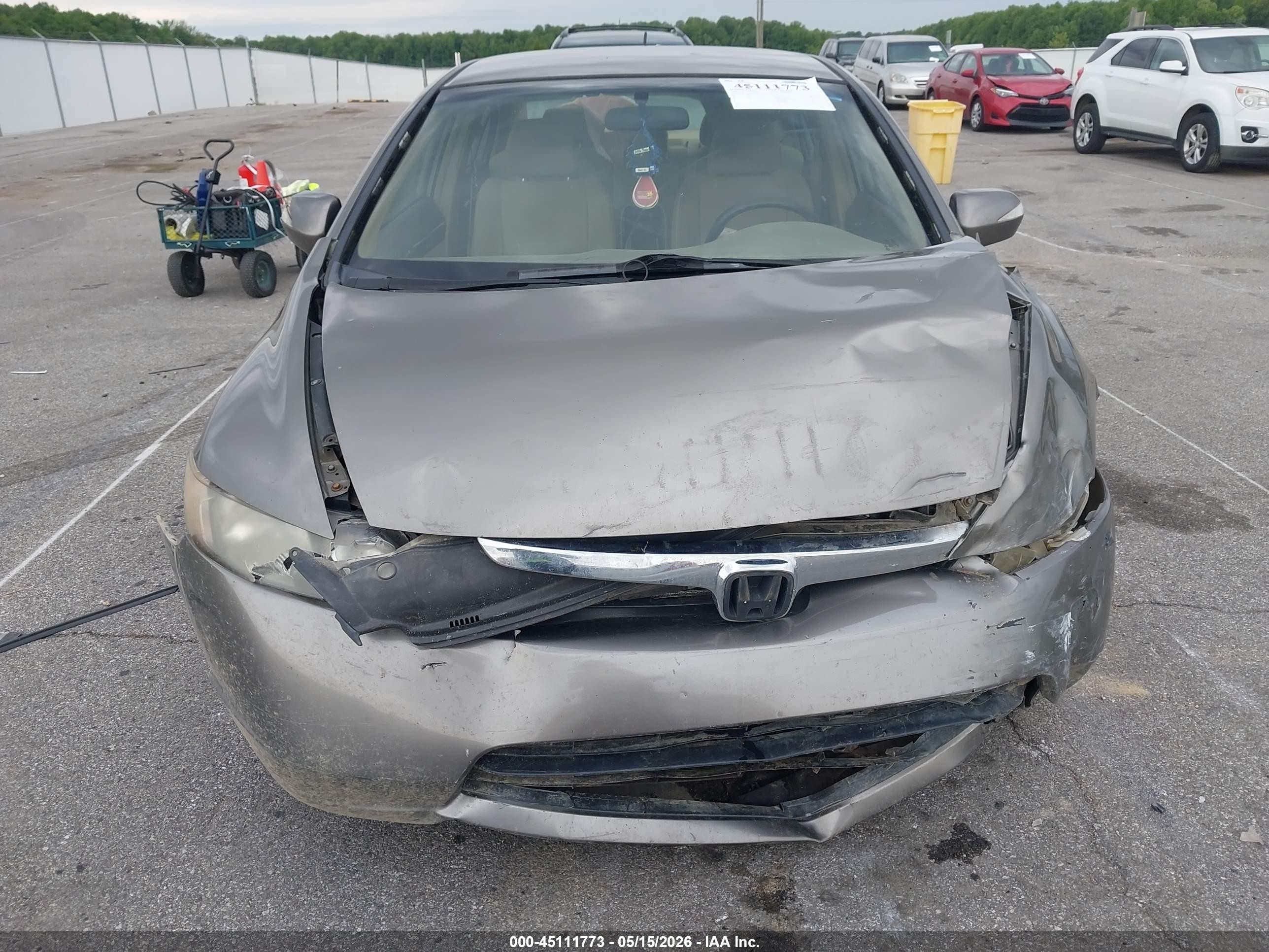 2008 Honda Civic Hybrid   Gray vin: JHMFA362X8S031899