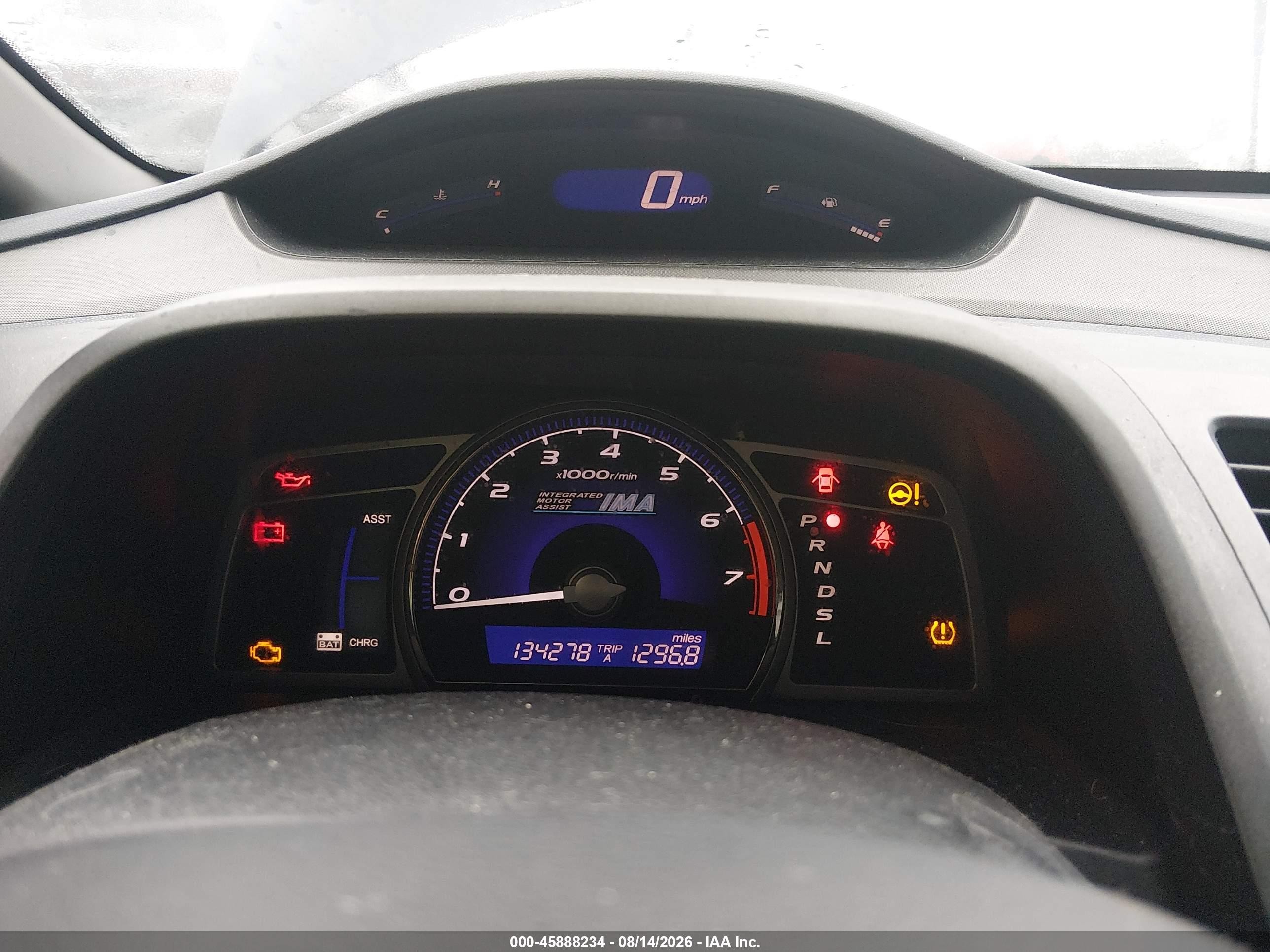2009 Honda Civic Hybrid   Gray vin: JHMFA362X9S000508
