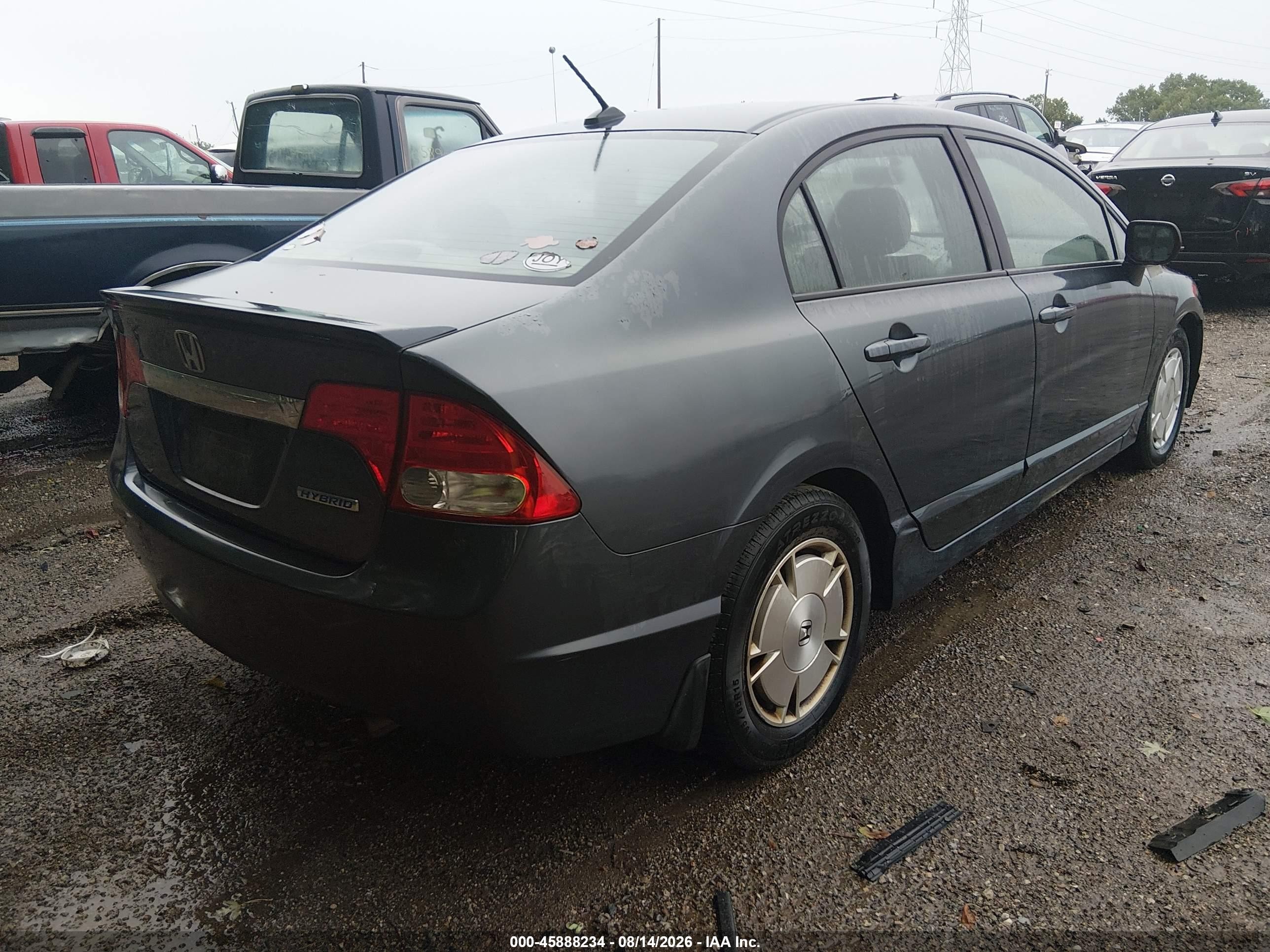 2009 Honda Civic Hybrid   Gray vin: JHMFA362X9S000508