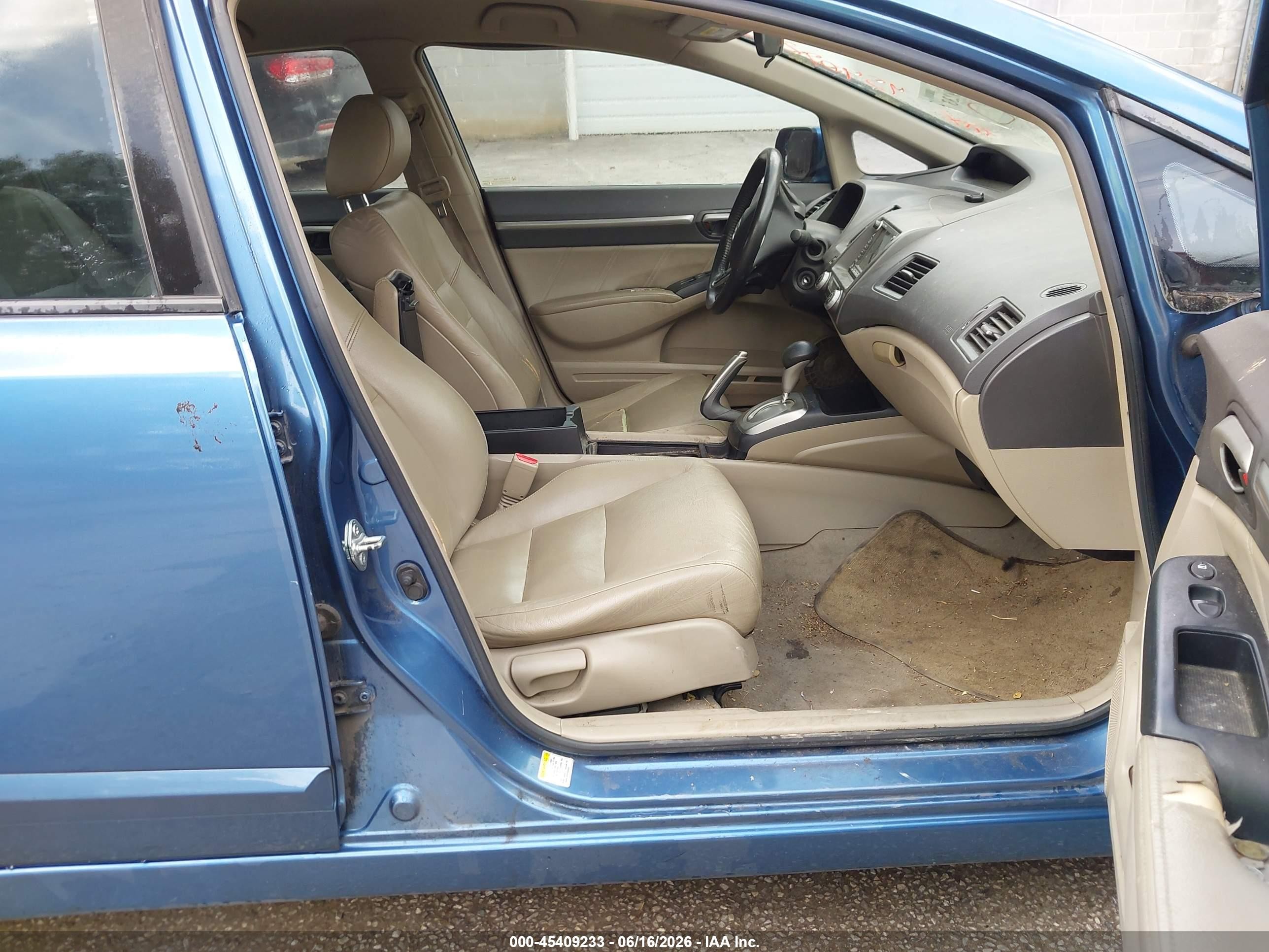2009 Honda Civic Hybrid   Синий vin: JHMFA362X9S015848