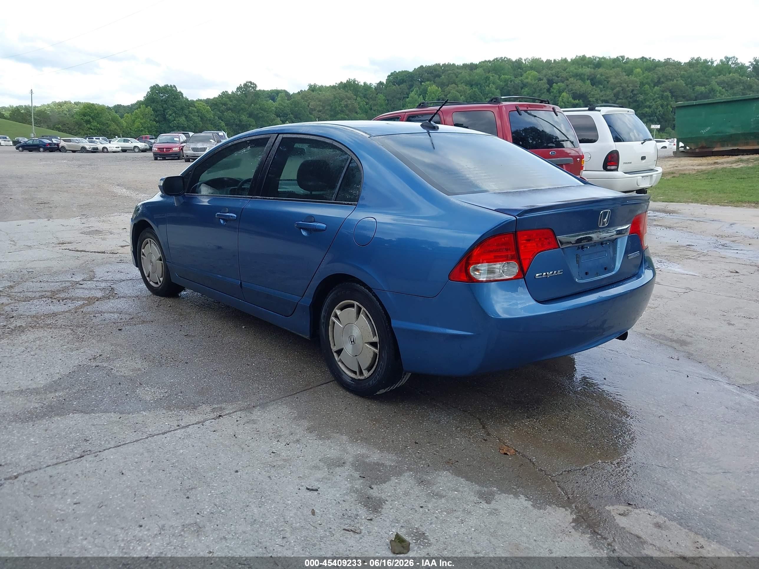2009 Honda Civic Hybrid   Синий vin: JHMFA362X9S015848