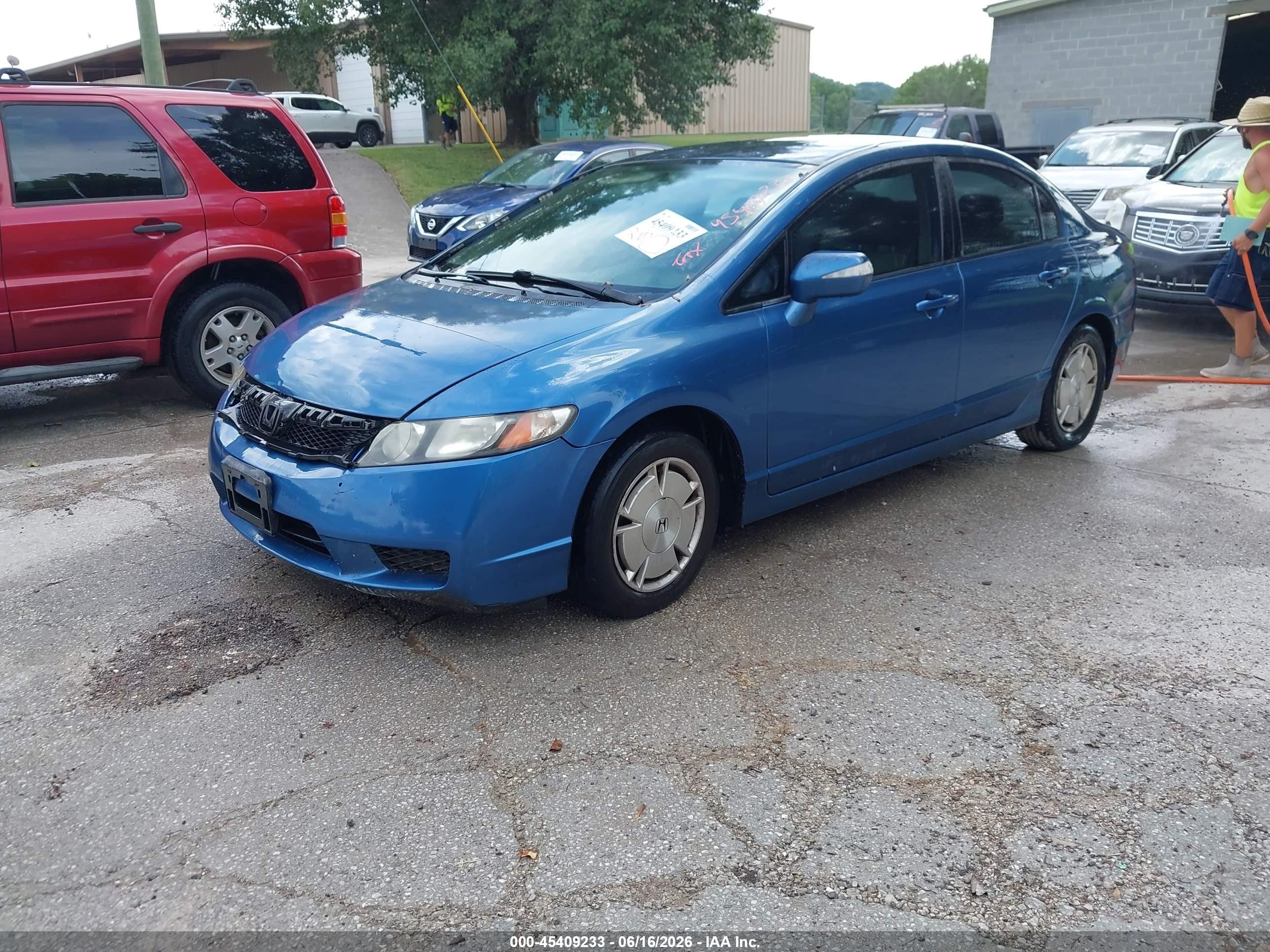 2009 Honda Civic Hybrid   Синий vin: JHMFA362X9S015848