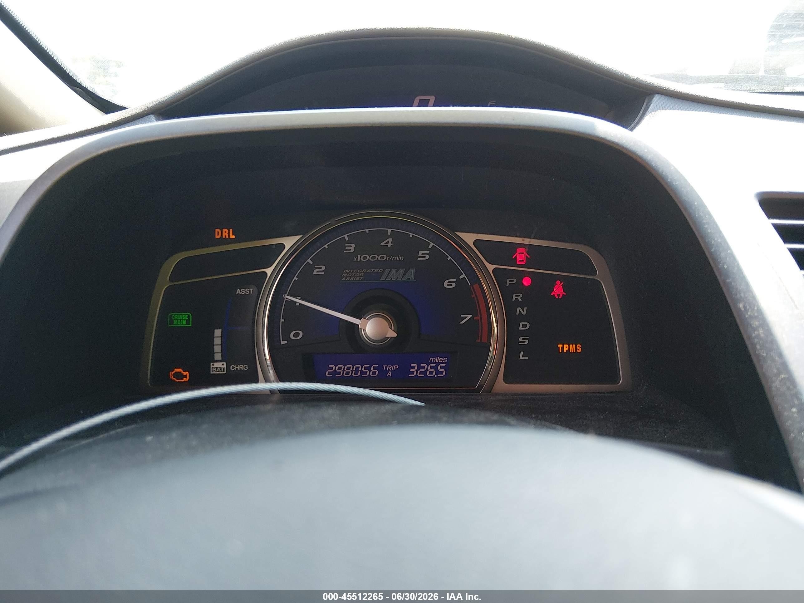 2009 Honda Civic Hybrid   Black vin: JHMFA362X9S018121