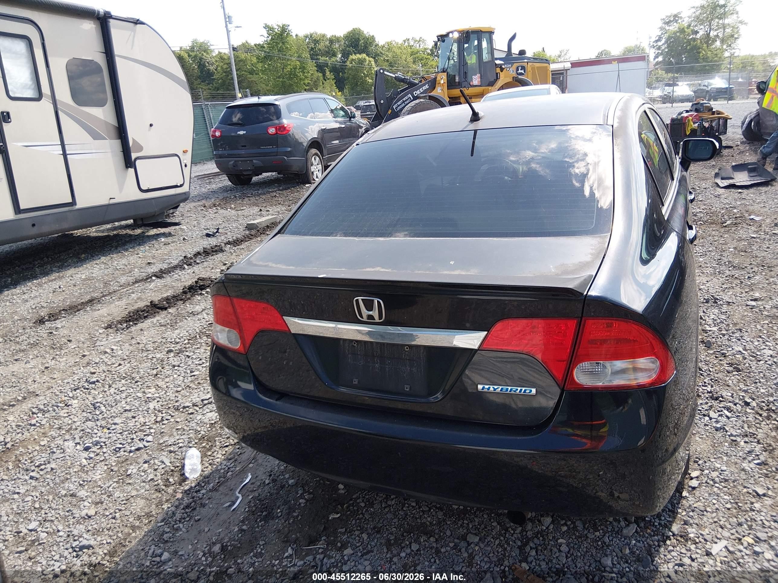 2009 Honda Civic Hybrid   Black vin: JHMFA362X9S018121