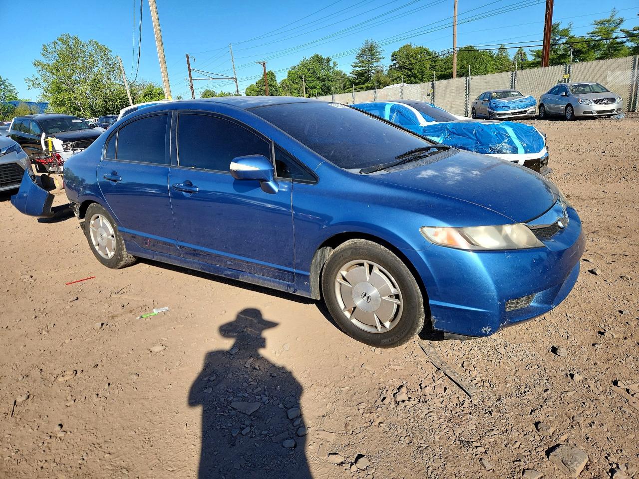 2010 Honda Civic Hybrid Blue vin: JHMFA3F20AS001574