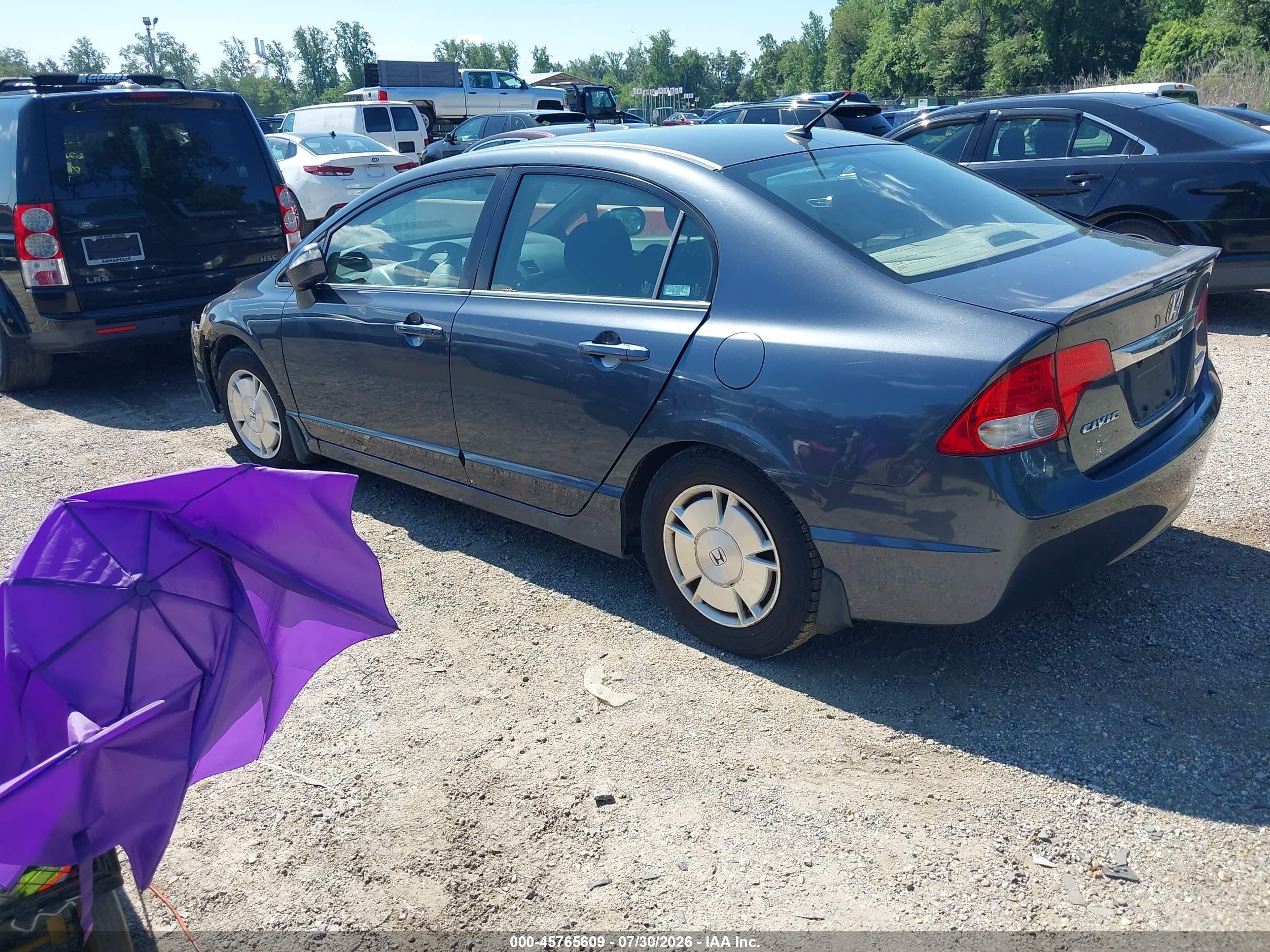 2010 Honda Civic Hybrid   Gray vin: JHMFA3F20AS001686