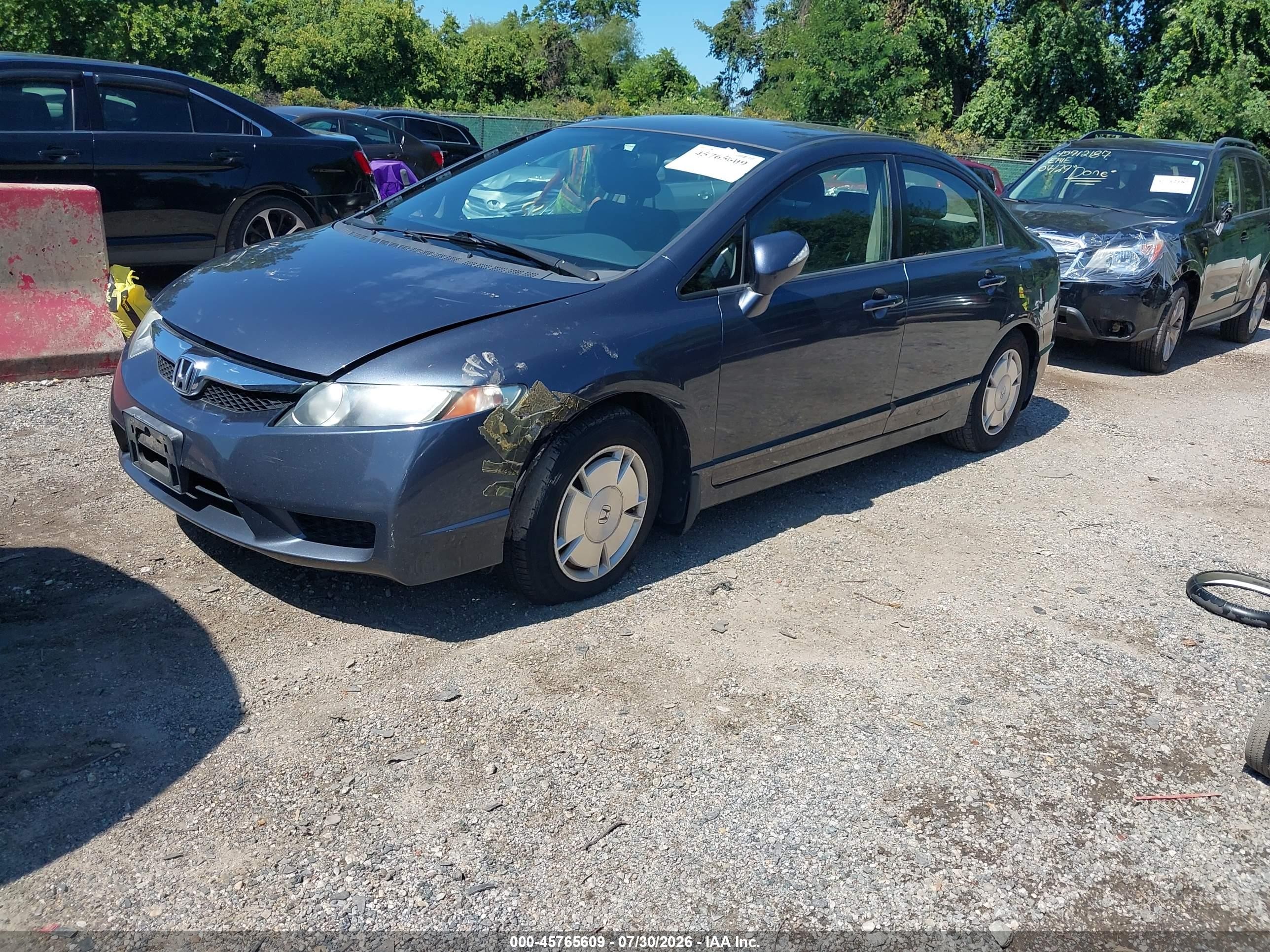 2010 Honda Civic Hybrid   Gray vin: JHMFA3F20AS001686