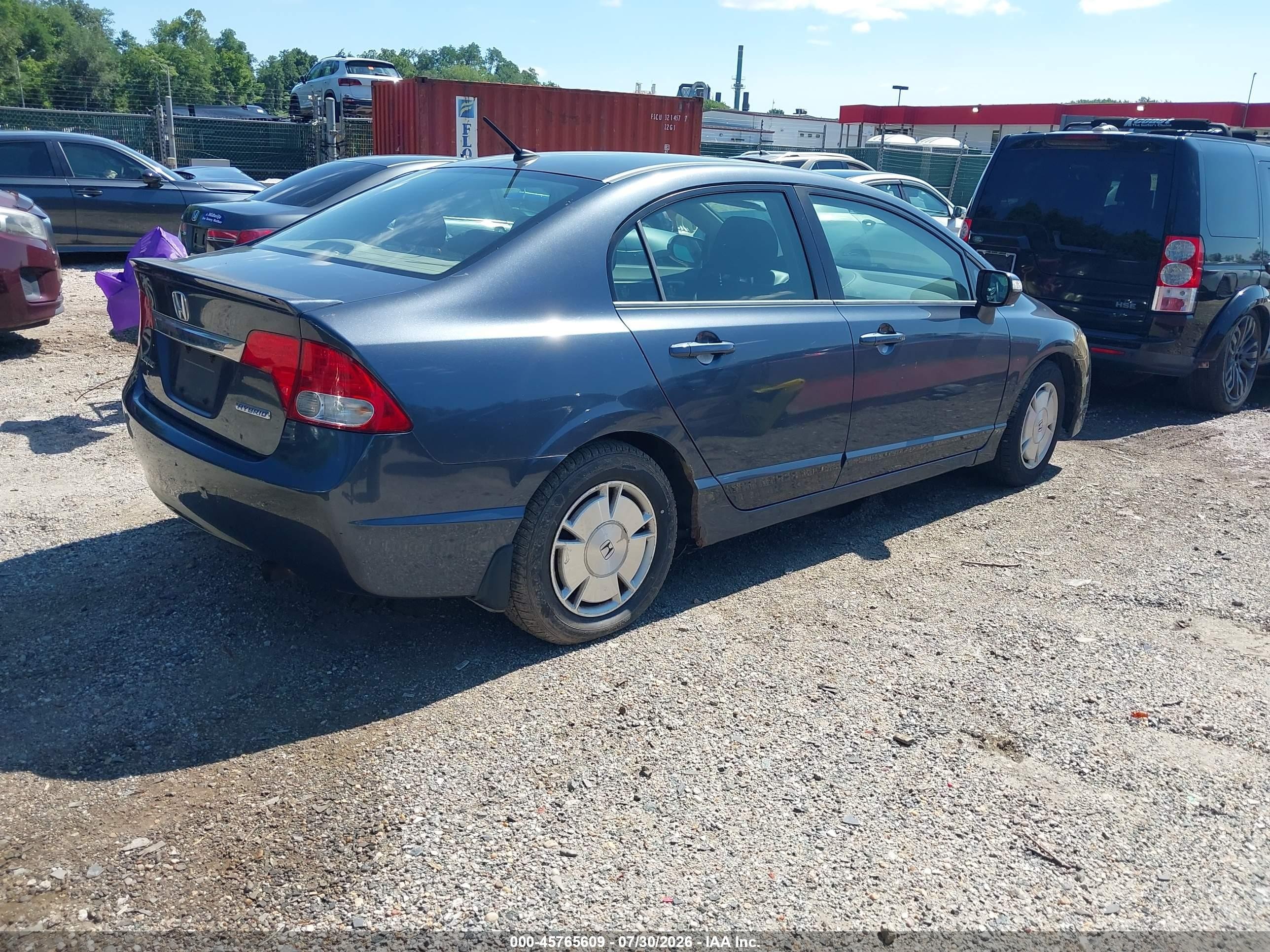 2010 Honda Civic Hybrid   Gray vin: JHMFA3F20AS001686