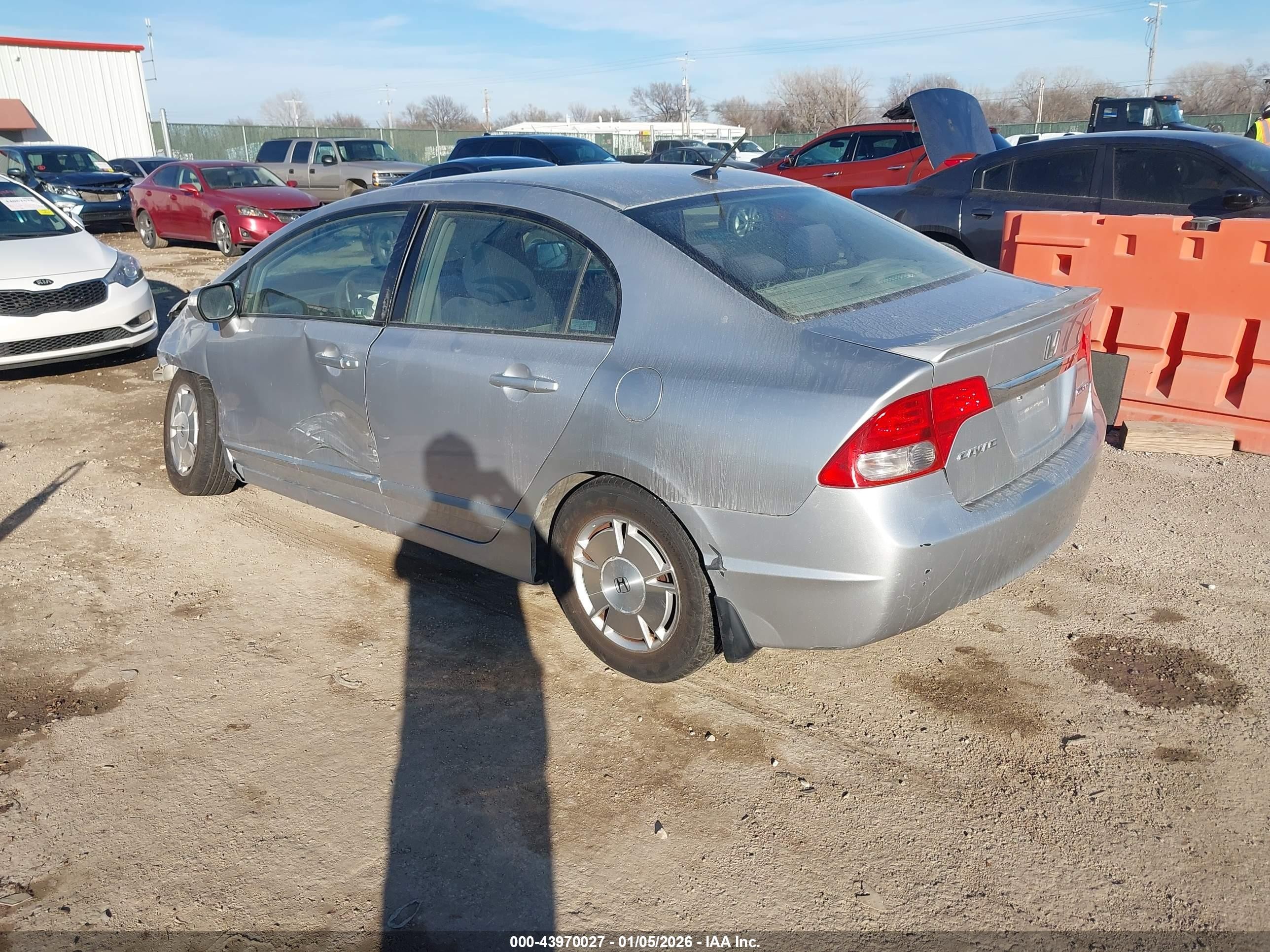 2010 Honda Civic Hybrid   Silver vin: JHMFA3F20AS002899