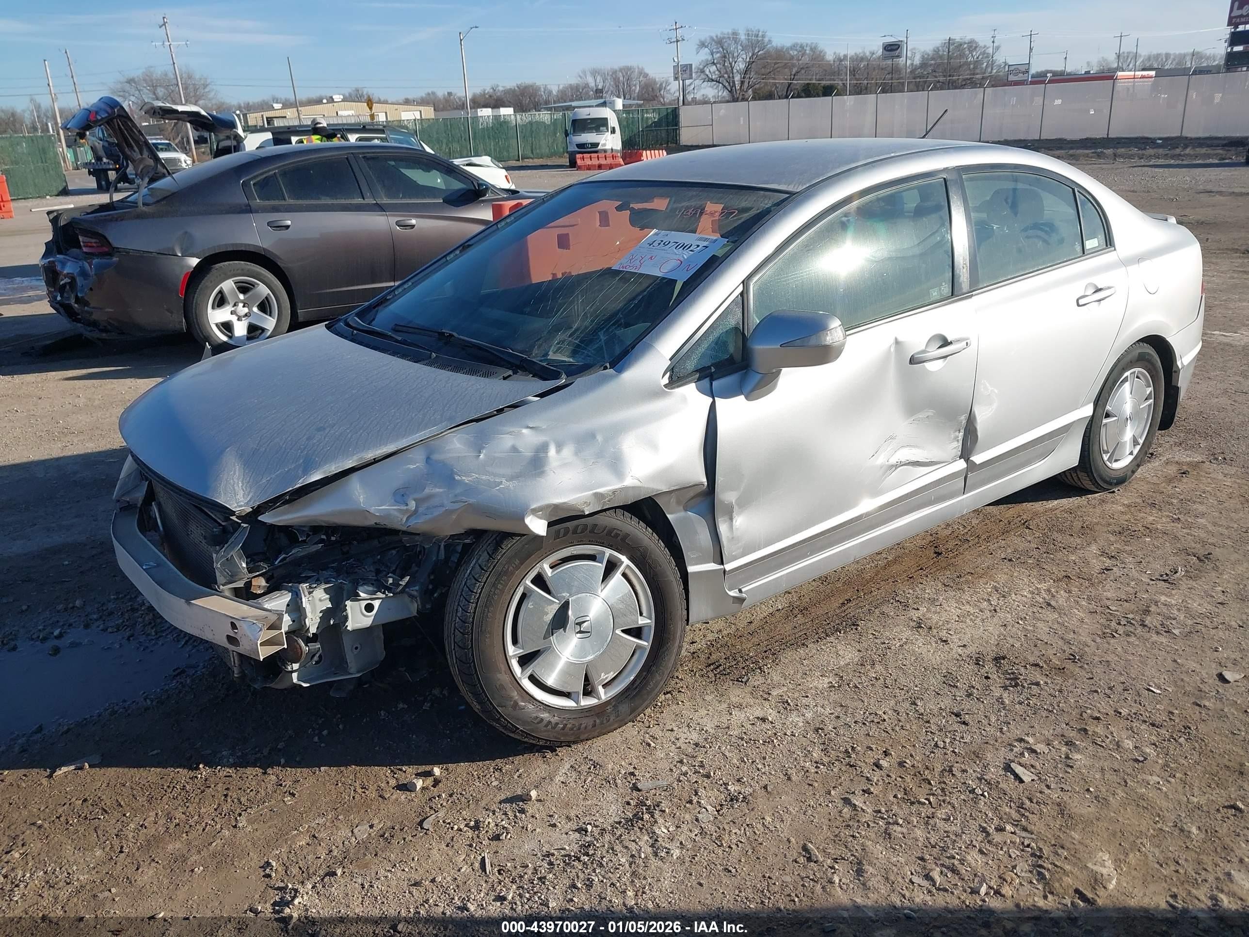 2010 Honda Civic Hybrid   Silver vin: JHMFA3F20AS002899