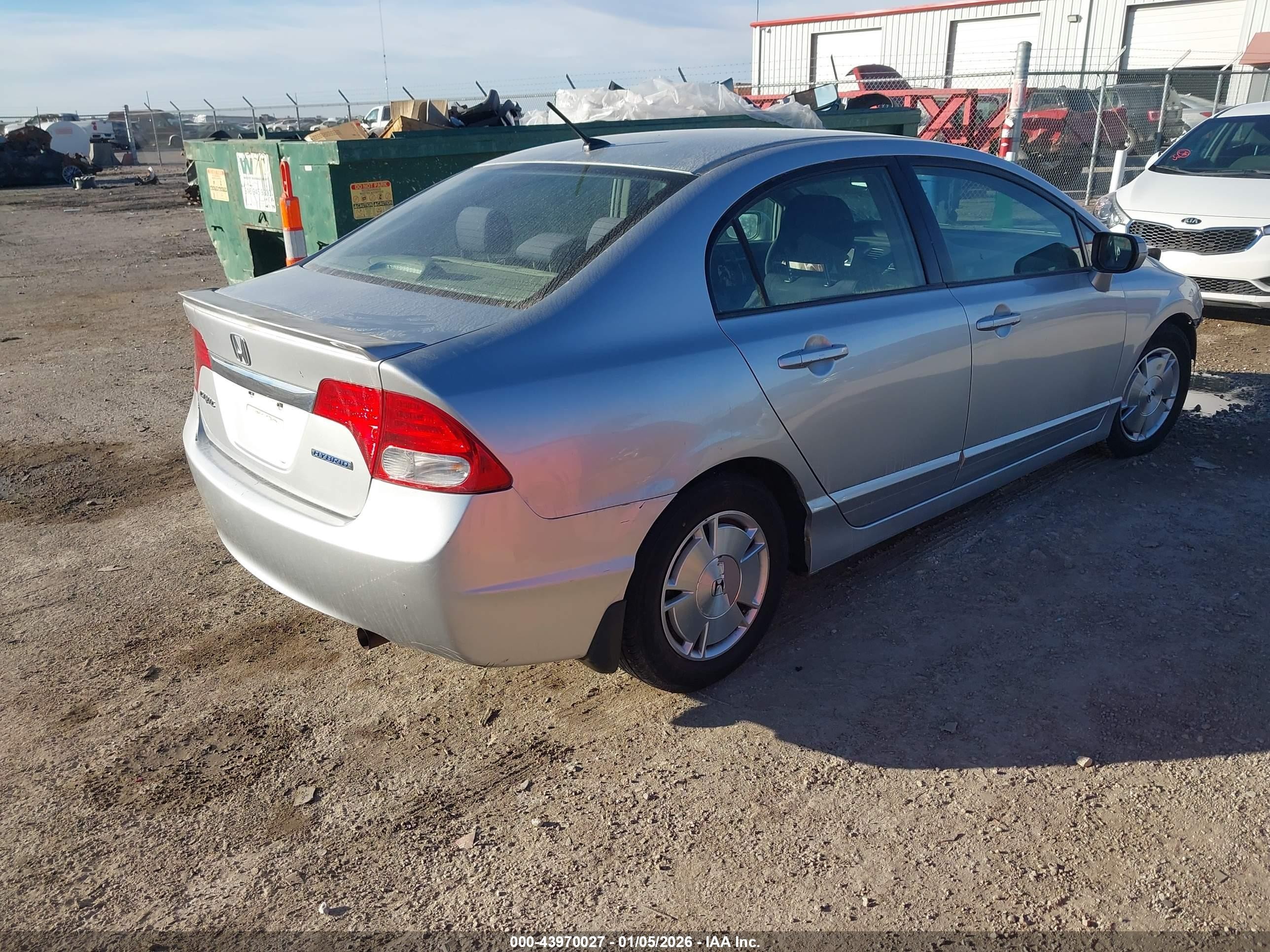 2010 Honda Civic Hybrid   Silver vin: JHMFA3F20AS002899